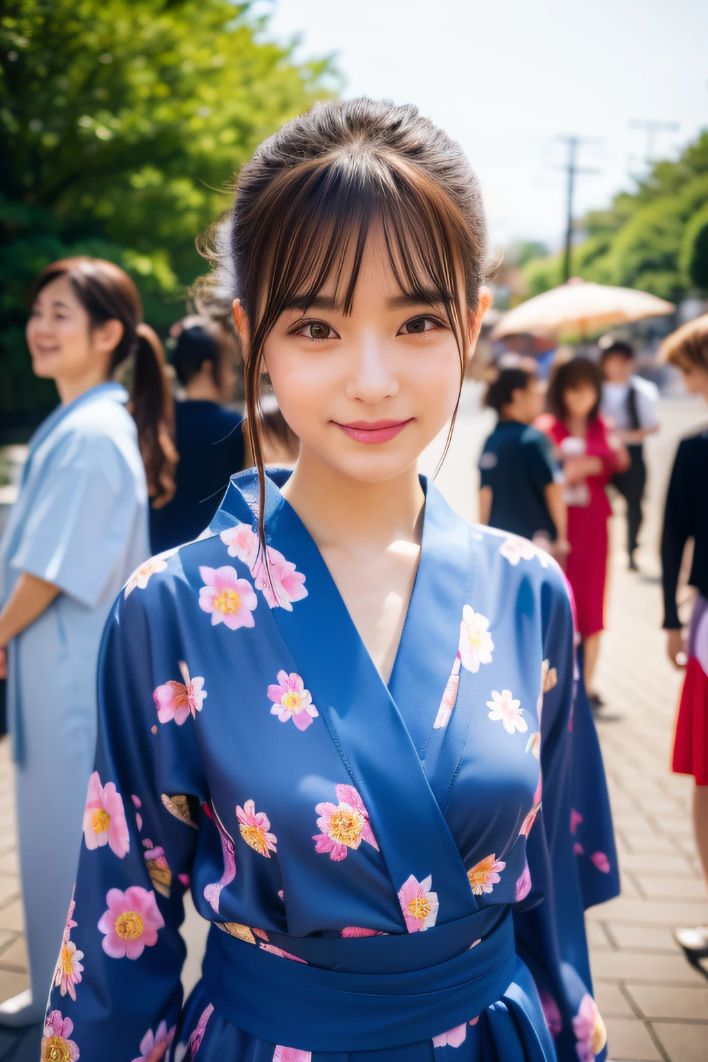 Close up photo of a girl、Brown hair、、Hot spring in the background、Natural hot springs
Highest Quality、realisitic、Photorealsitic、(intricate detailes:1.2)、(delicate detail)、(ciinematic light、best quality backlight)、Clear Line、foco nítido、Lifelike face、Detailed face
Unity 8K Wallpapers、超A high resolution、(Photorealsitic:1.4)、looking at the viewers、full body Esbian、matsuri、In the street、(Japan floral yukata)