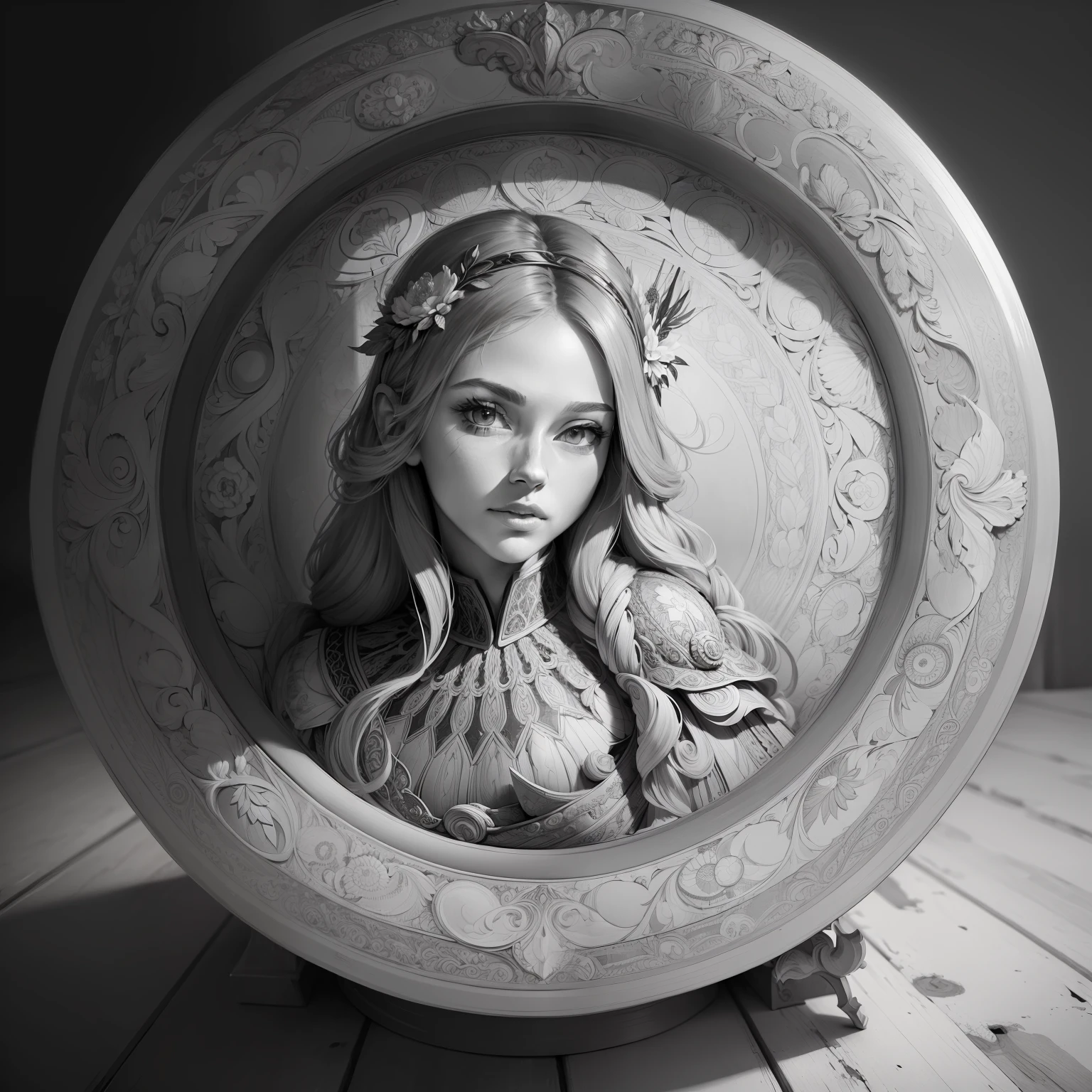 (Masterpiece, Best Quality, Highres:1.4), Detailed, Intricate Details, 4K,
color splashes, line art, art, fibonacci,