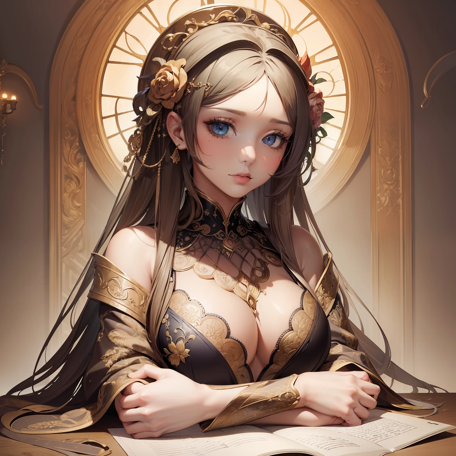 (Masterpiece, Best Quality, Highres:1.4), Detailed, Intricate Details, 4K,
color splashes, line art, art, fibonacci,