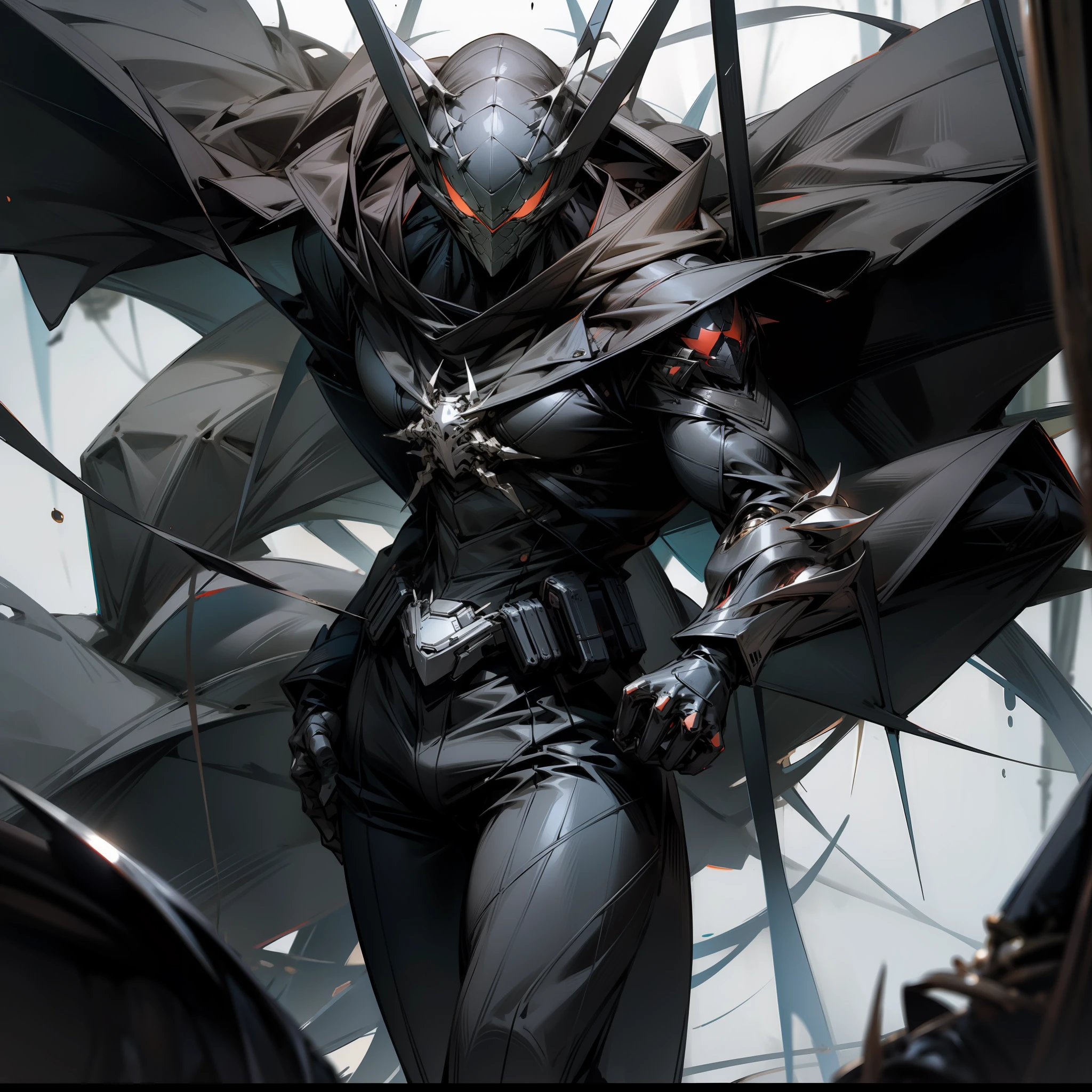 Anti-hero spider-man with black outfit