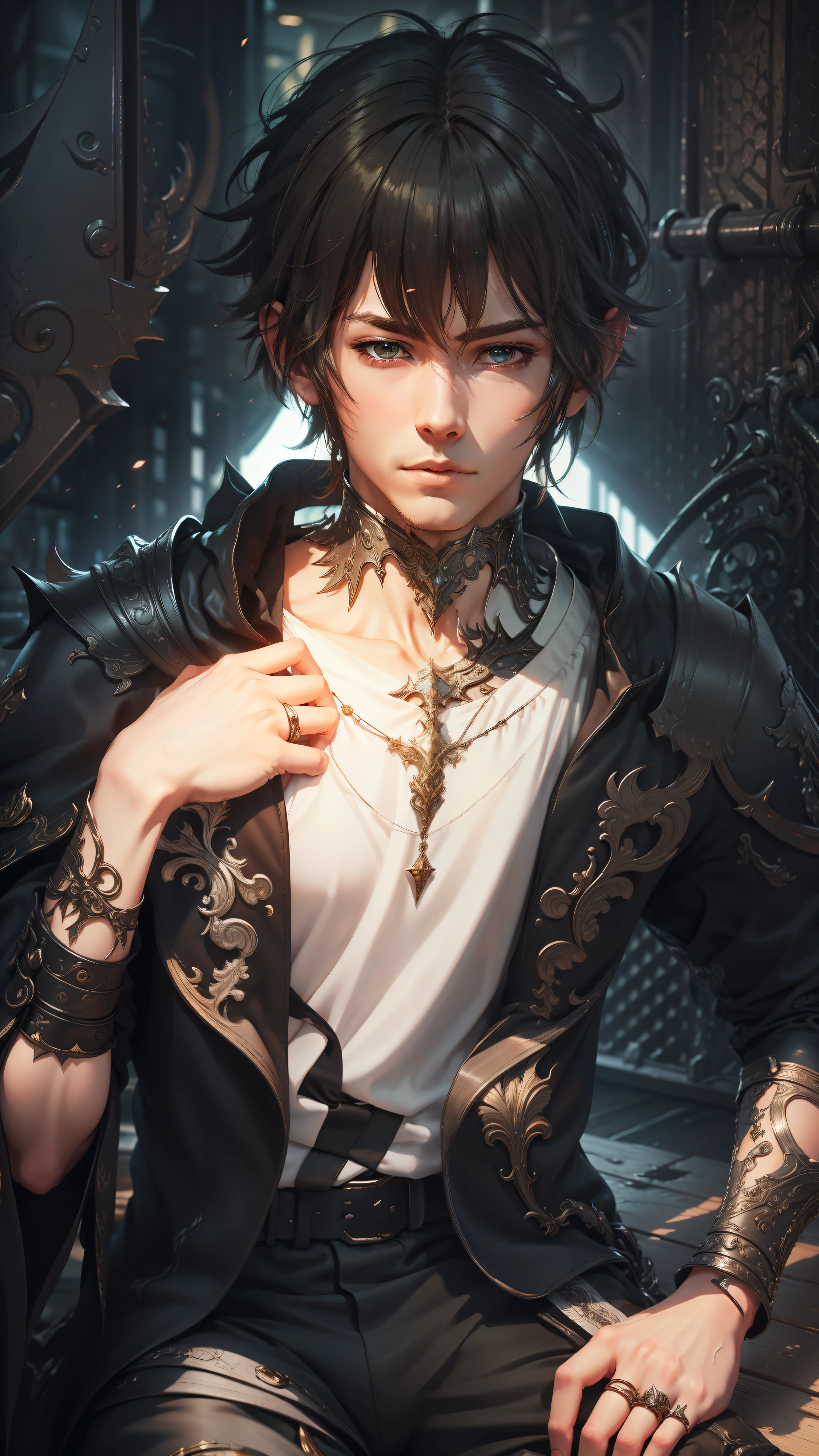 masterpiece, best quality, highres, fantasy game part , clothing game , perfect world , final fantasy, final fantasy part , 4k, boy , male, 3D, semi realis