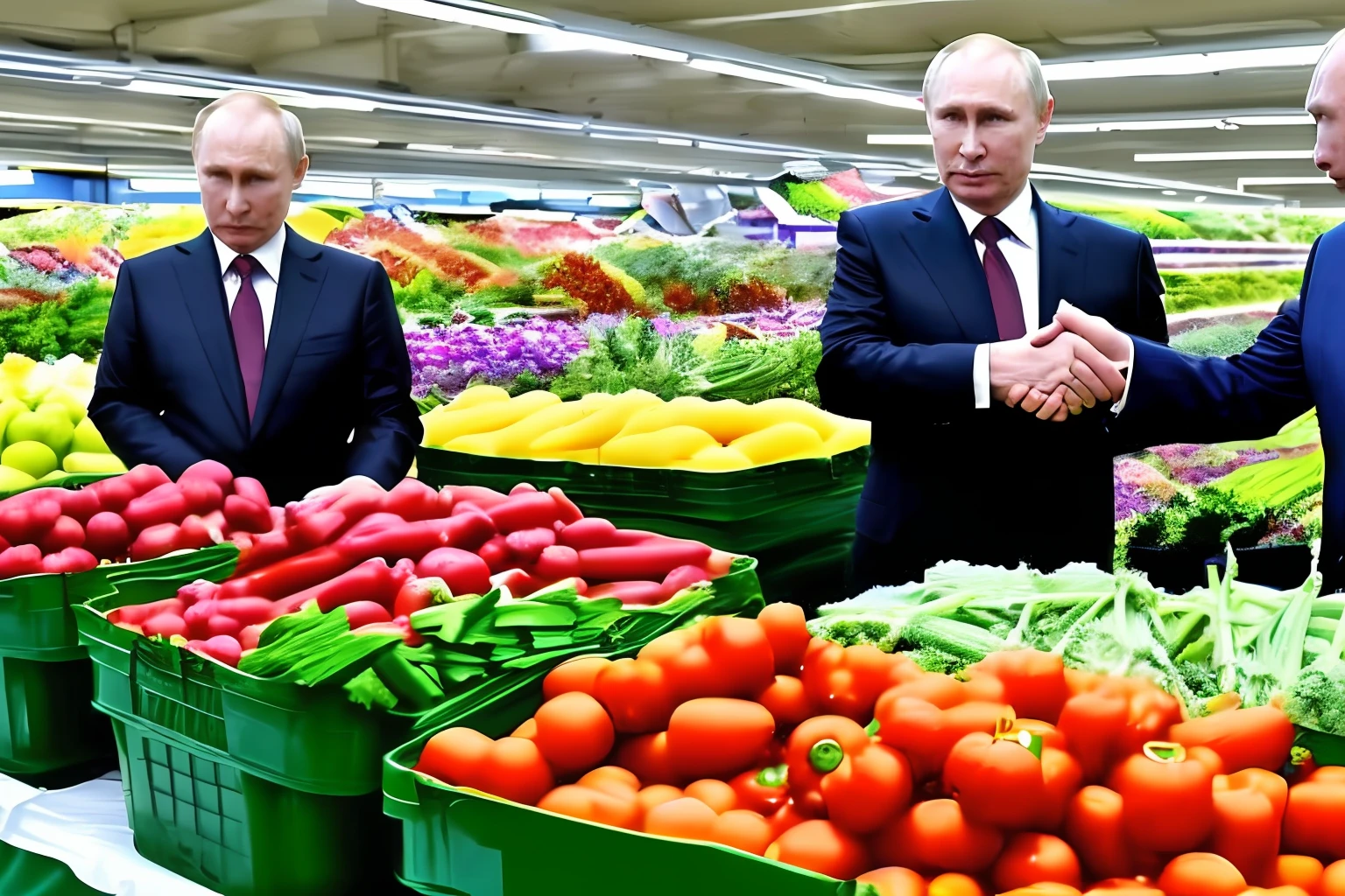 Putin buys vegetables in Chinese wet markets