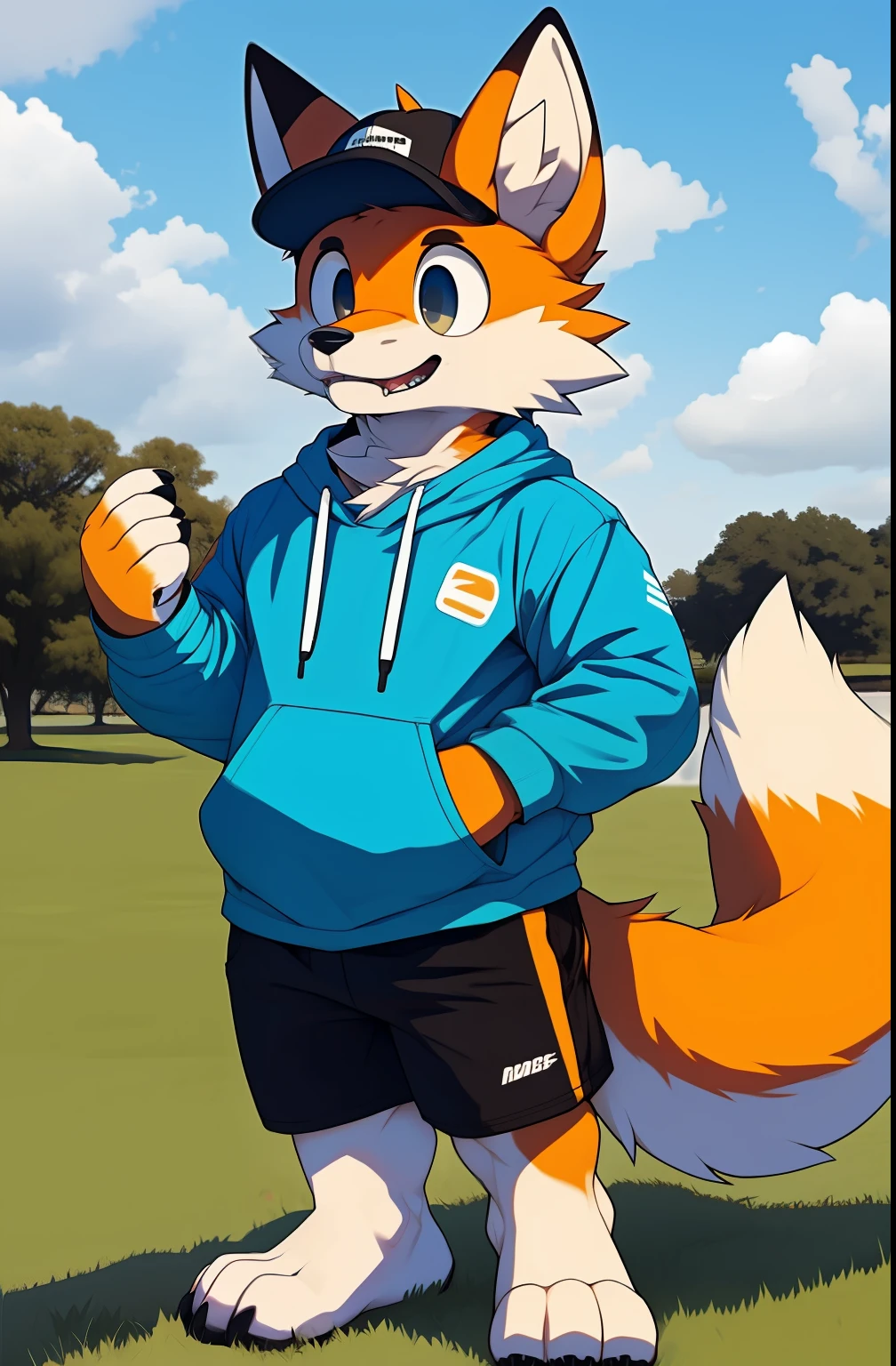 Oversized fox tail