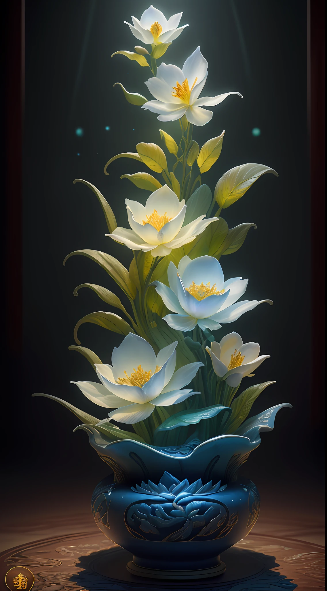 best quality, realistic, photorealistic, ultra detailed, "Mountain of Flower and Fruit+Fairy+Chinese Architecture" highly detailed carving on "southern ice" porcelain,Ultra wide angle,Accent Lighting,Volumetric Lighting,backlighting, (detailed light),((an extremely delicate and beautiful)),dramatic_shadow,ray_tracing,hdr