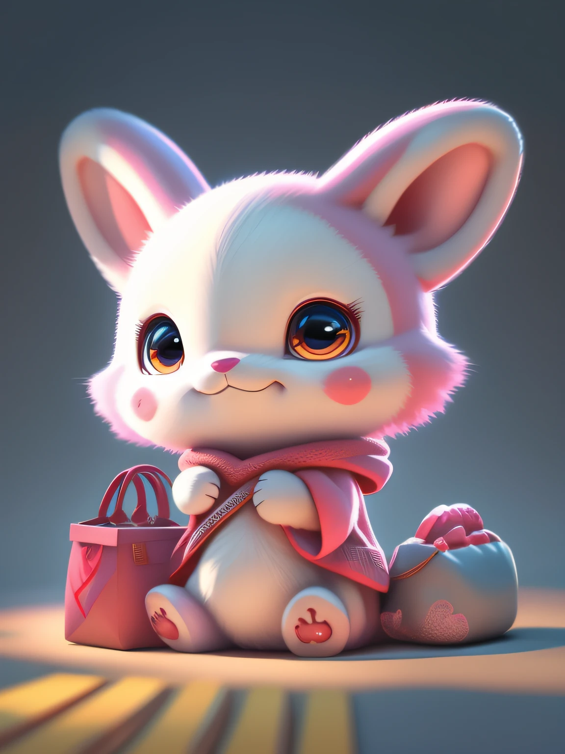 Pink mascot, with eight uprising cultural characteristics, distinctive characteristics, rich connotation Jiangxi city IP has unique creativity and design, in line with the characteristics of the times Cute image, great affinity and communication Cute little animals Furry, anime, contemporary art, UHD