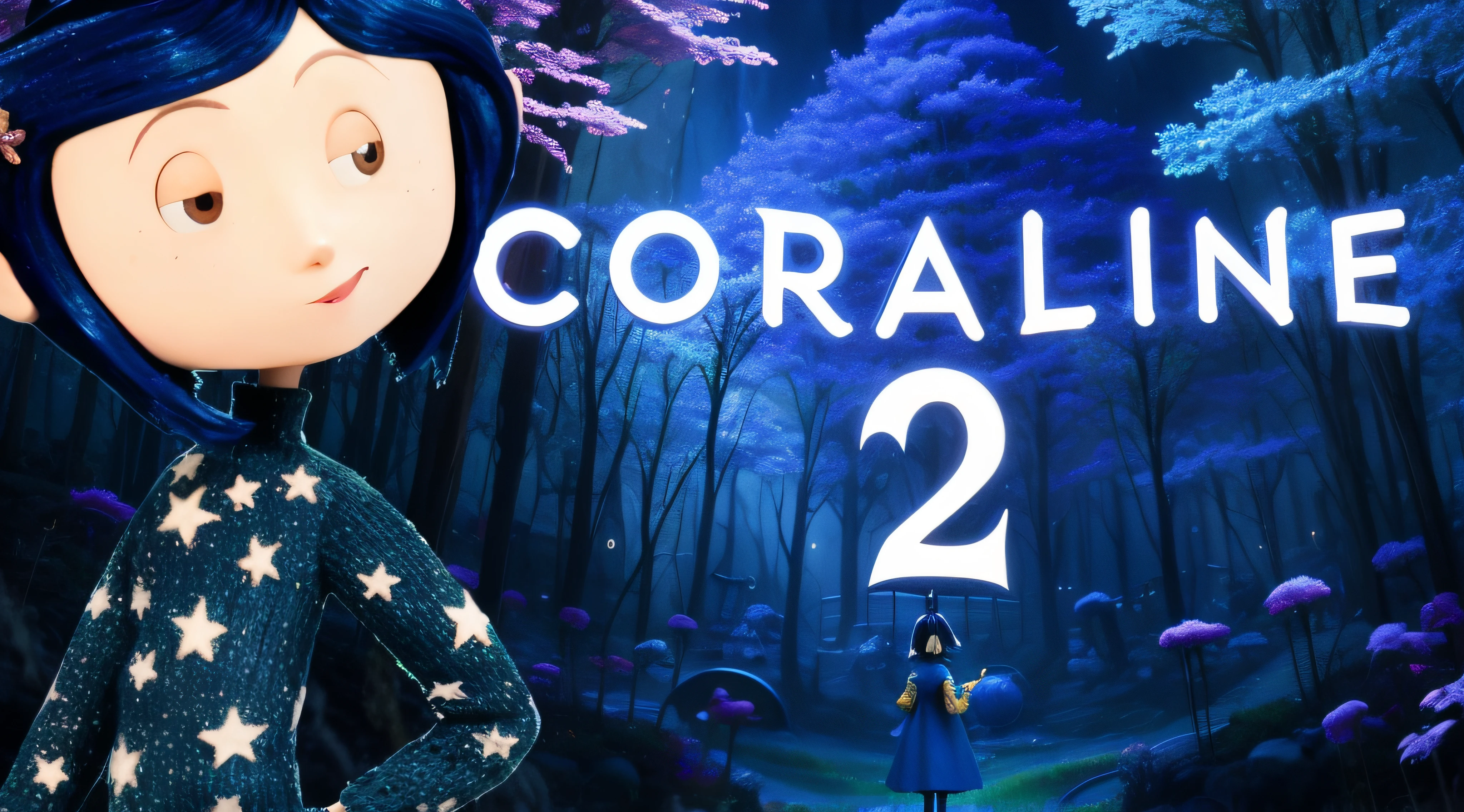 coraline, movie, fantasy, background, portal, neon