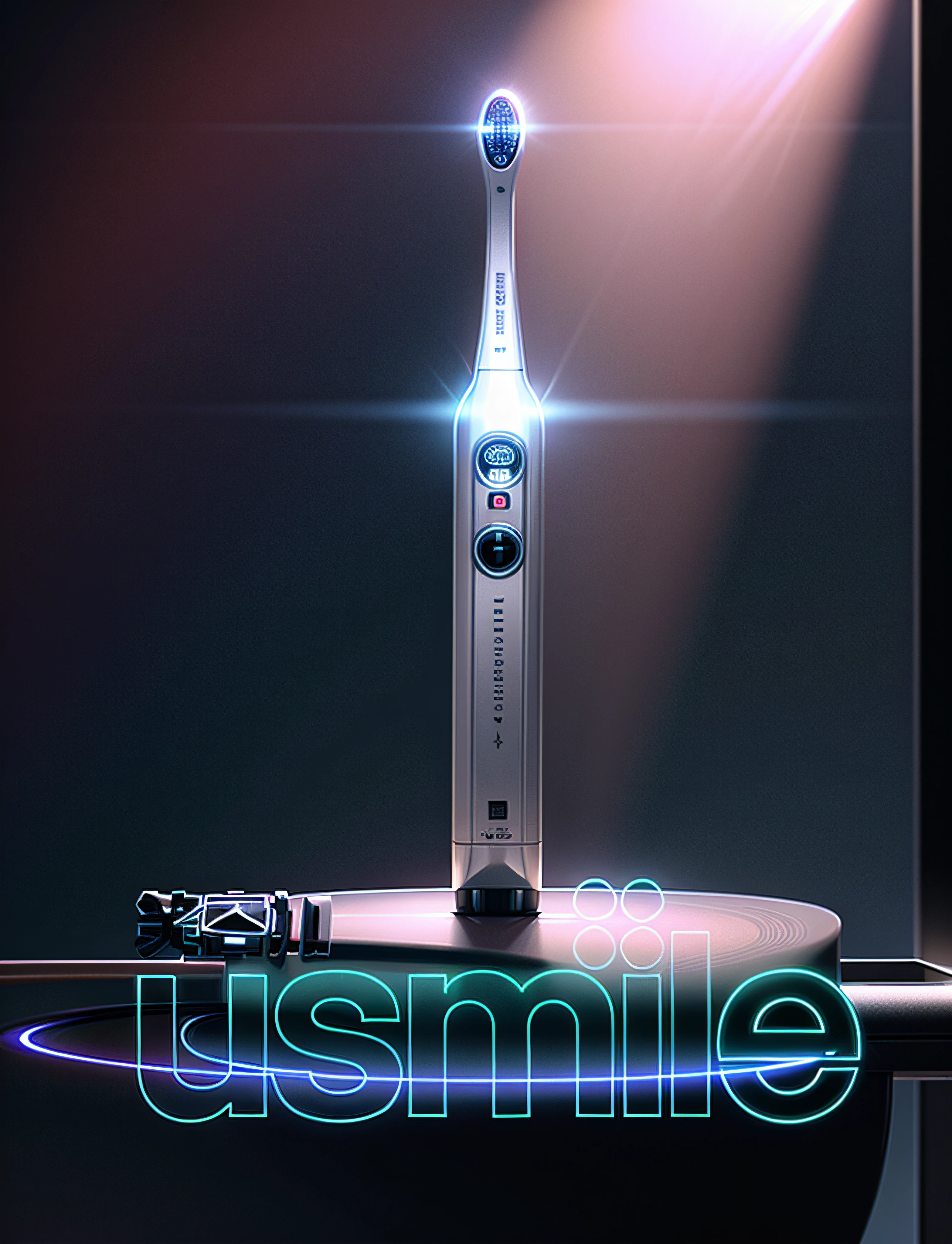((best qualtiy)), ((tmasterpiece)), (The is very detailed:1.3), 3D,full-body portraits,RFKTR_technotrex,Beautiful cyberpunk toothbrush,(Wearing a head-mounted display,Thick and high-tech neon signs:1.2),Wear a cape,Computer hacking,Computer terminal,The soft glow of neon,Microelectronics,computer servers,LCD screens,Fiber optic cable,Company logo,vivd colour,hdr(HighDynamicRange),Ray traching,NVIDIA RTX,Hyper-Resolution,Unreal 5,sub surface scattering,PBR textures,post-proces,Anisotropy Filtering,depth of fields,Maximum clarity and sharpness,Many-Layer Textures,Albedo e mapas Speculares,Surface coloring,Accurate simulation of light-material interactions,perfectly proportions,rendering by octane,twotonelighting,Low ISO,White balance,trichotomy,Wide aperture,8K raw data,High-Efficiency Sub-Pixel,sub-pixel convolution,Luminous Particle,Light scattering,Tyndall effect,In the deep sea of stars,The silver ship sails alone,space,A young man with determined eyes,Drive a spaceship,Interstellar,Explore the unknown
