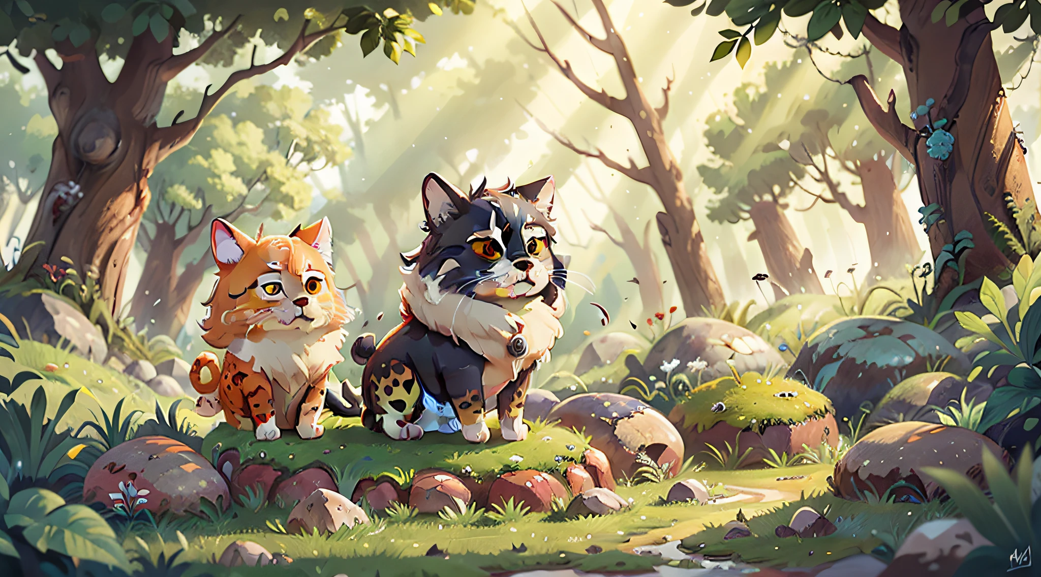 Animal meadow stones