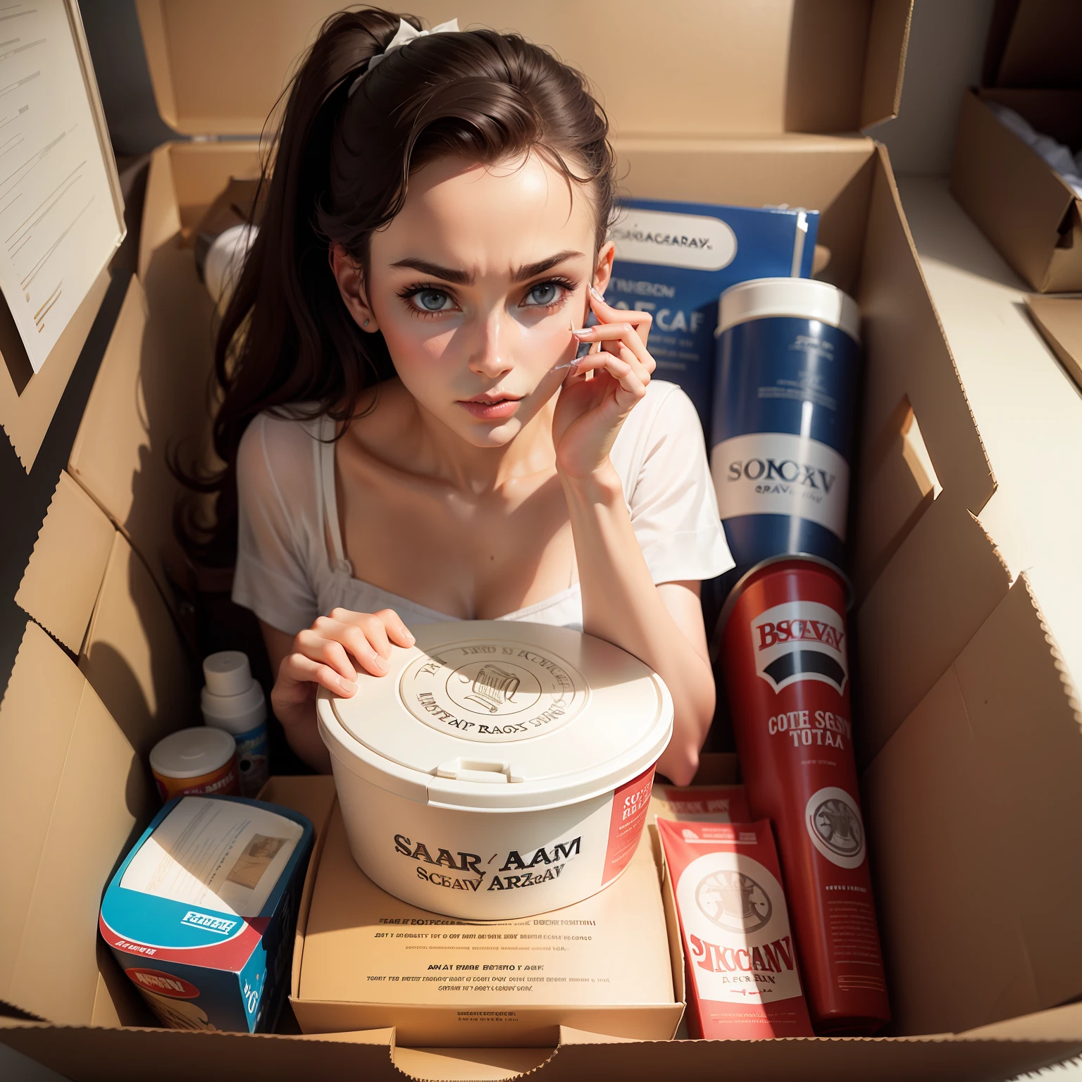 Scar removal cream box,Retro,