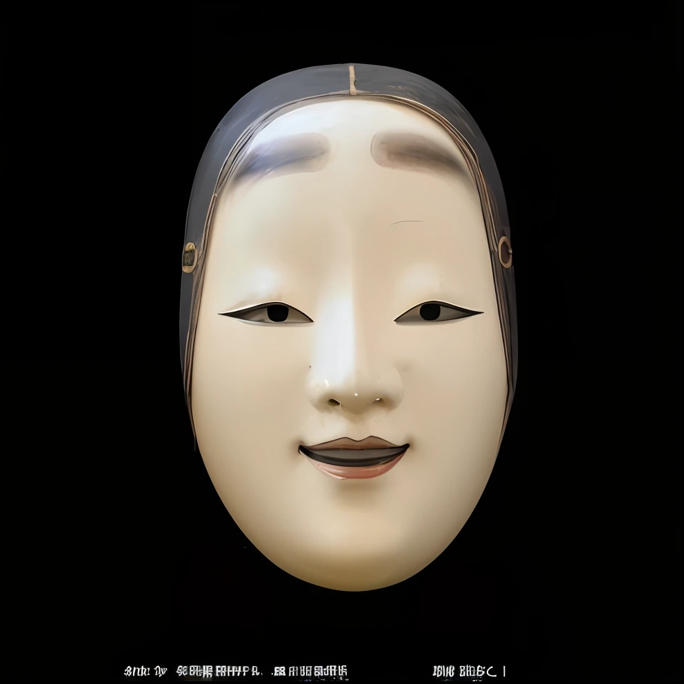 Women's masks,Beautiful women masks,Japan masks,Energy surface,White mask,White Simple Mask、Close up of white mask, noh theatre mask, wearing noh theatre mask, wearing a noh theatre mask, edo period, Edo era, by Kano Sanraku, momoshiki ōtsutsuki, by Sawa Sekkyō, kaguya ōtsutsuki