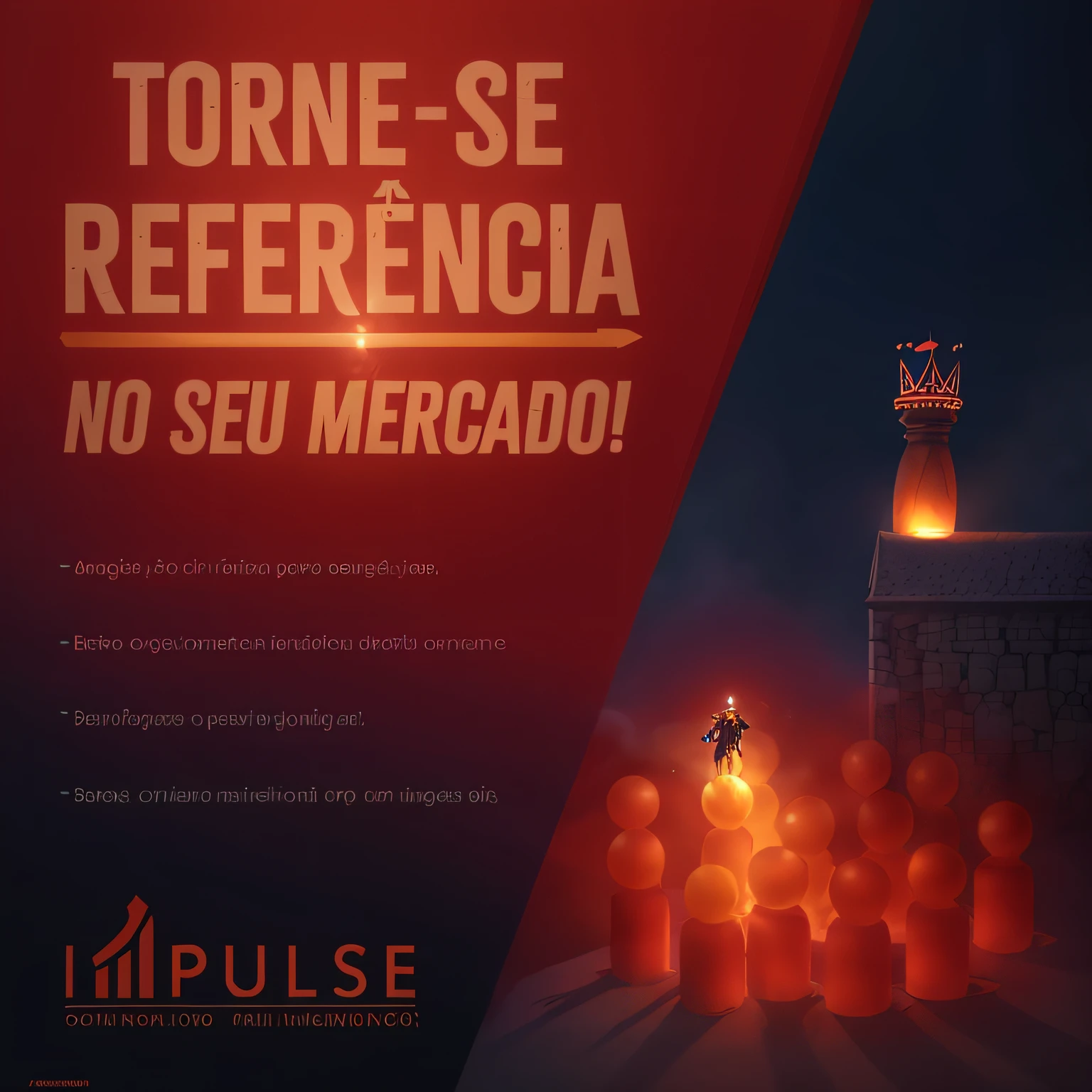 Image of a man standing on a platform with a crown on top of it, pulso, marketing, reference, exploitable image, São Paulo, Classe, tenso, tutorial, Ad image, irisdicense, Promocional, by João Artur da Silva, vibrar, profuso, Imagem centralizada, advertisement, influenciadores, Guiar