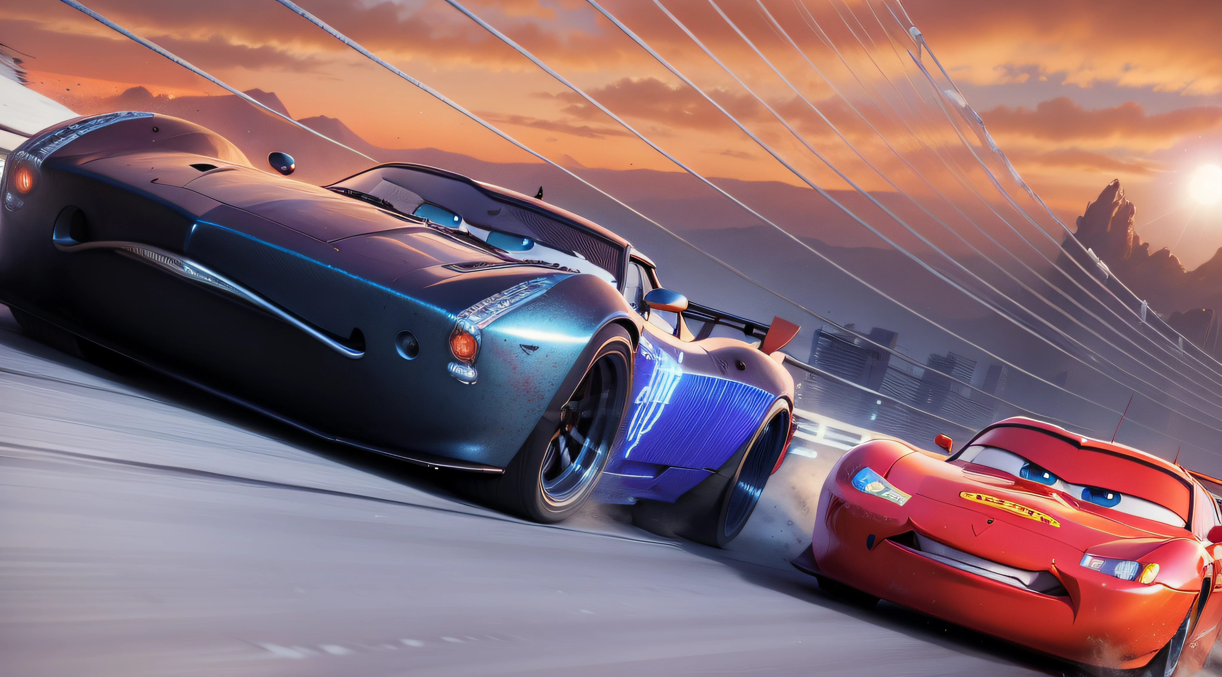 CARS MOVIE, movie, fantasy, background, neon
