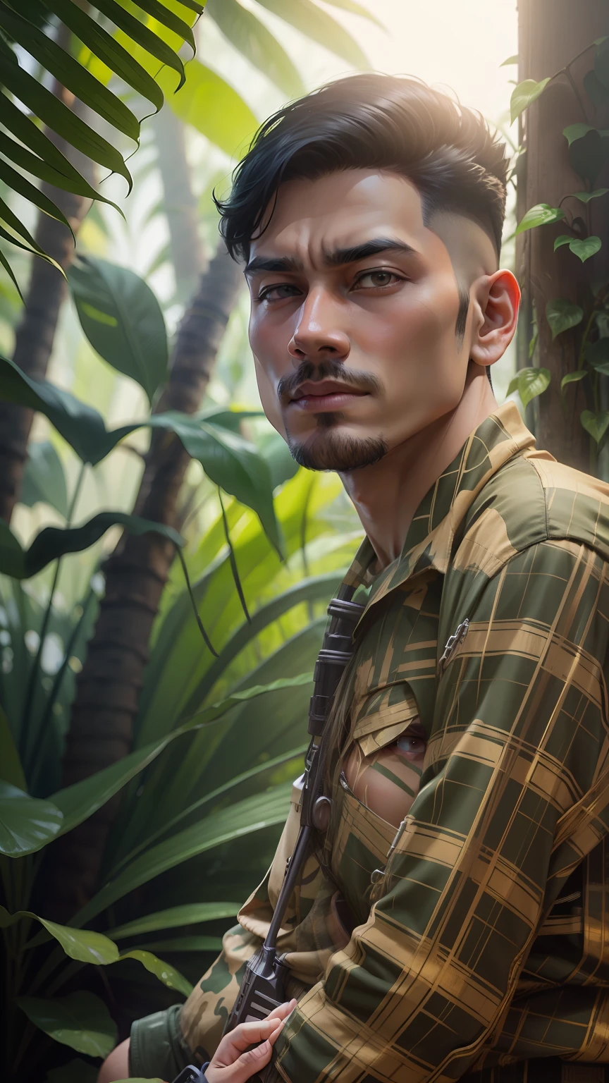 Change the background in jungle and plz don't change face