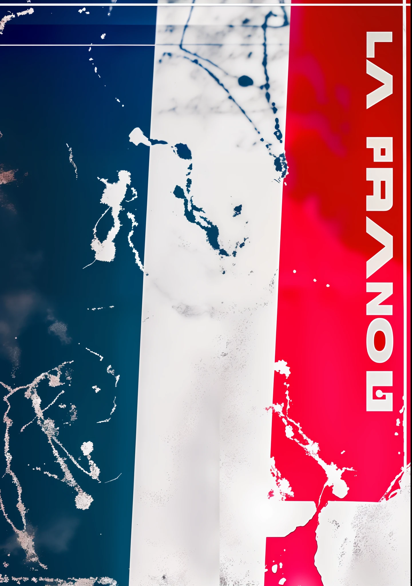 There are only three clean and neat pieces of marble, Contextureless, Creamy white, Dark blue and burgundy. There are no other objects, album covers,