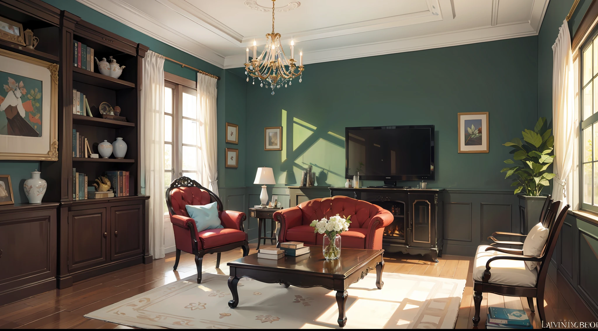 Hand painted living room