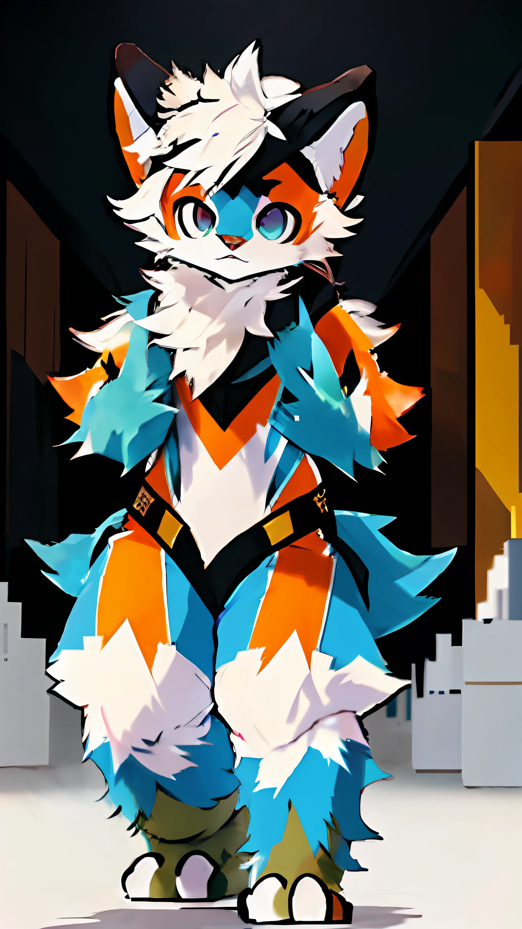Alakfi stands in a building in a costume, Furry character, fur set, the furry fursuit is running, professional cosplay, full body with costume, fur set!!!!, furry convention, furry paws furry, Furry anime, cosplay, furry fursona, fursona!!!!, fursona wearing stylish clothes, rpgmaker, xqcow, furry artist, Anime cosplay, furry shot