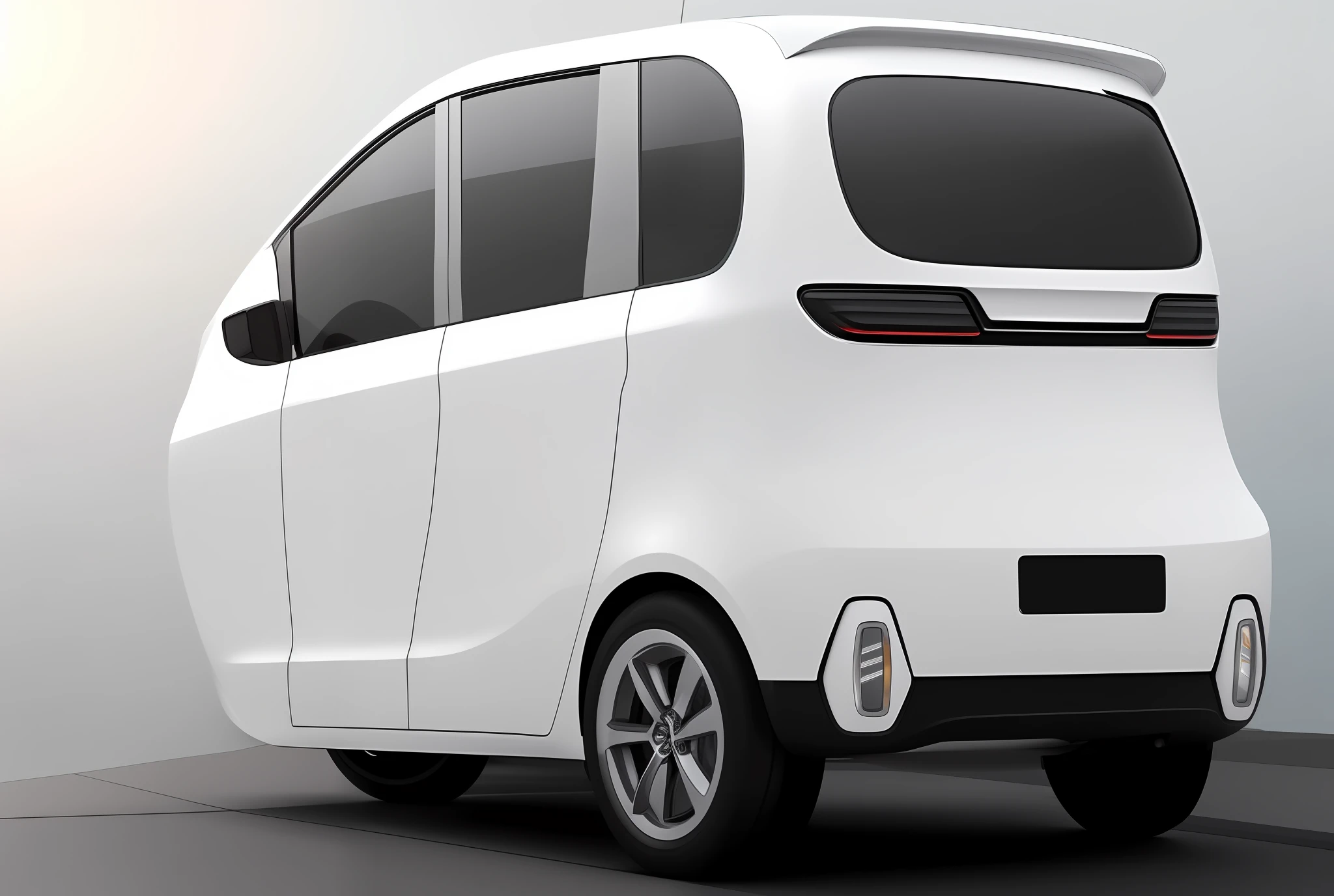 Rembrandt light，Close-up of a white car with a rear bumper, Detailed details，rear-shot, Rear view, vehicle design, vehicle illustration, 3/4 Front view, views front side and rear, vehicle concept photo!!, centered full body rear-shot, symmetrical front view, car concept, futuristic product car shot, mid view, rear shot, up front view，Close up of white car on white background，KAMA Russian electric vehicles，Futuristic product car lens，cute future vehicles，Vehicle design trends，Zen concept，new vehicle，intelligent,,,,，Concept car，conceito，car concept，shaxi，Front perspective，tmasterpiece，Highest quality t，Extremely beautiful reflections，The best reflection，（Very detailed CG unity 8K wallpaper）（Best quality t）（The best illustrations）（The best shades），rendering by octane，Ray traching，Ultra-fine details，portrait symetrical， (Cyborg:1.1)，([Tail | detailed wire]:1.3)，(Complicated details)，hdr，(Complicated details，ultra - detailed:1.2)，Cinema lenses，Vignette，at centre，(Cyborg:1.1)，([Tail | detailed wire]:1.3)，(Complicated details)，hdr，(Complicated details，ultra - detailed:1.2)，Cinema lenses，Vignette，at centre， ，