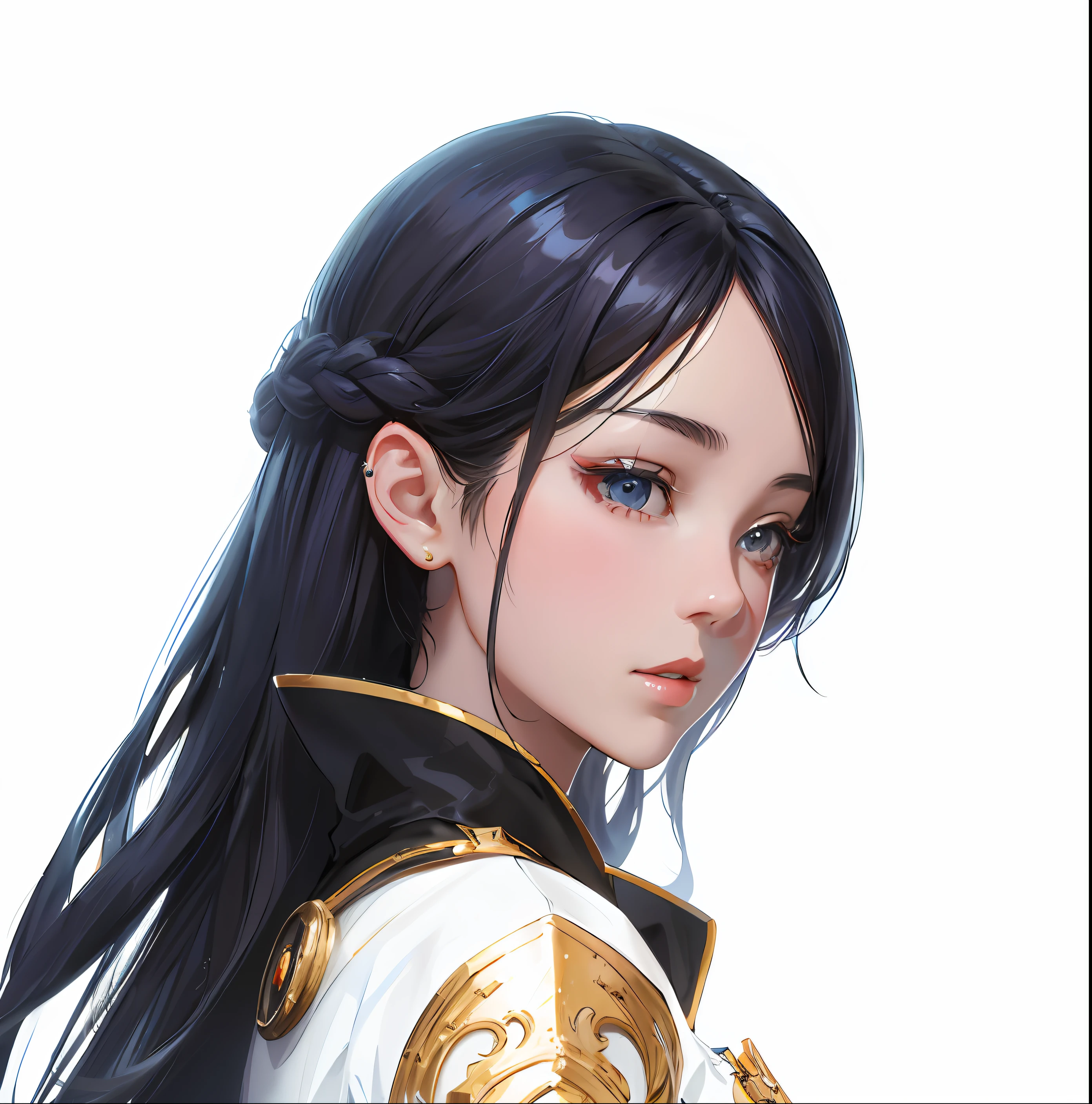 a matural female，black color hair，Original Drawing，Beautiful character painting，Jing Tian