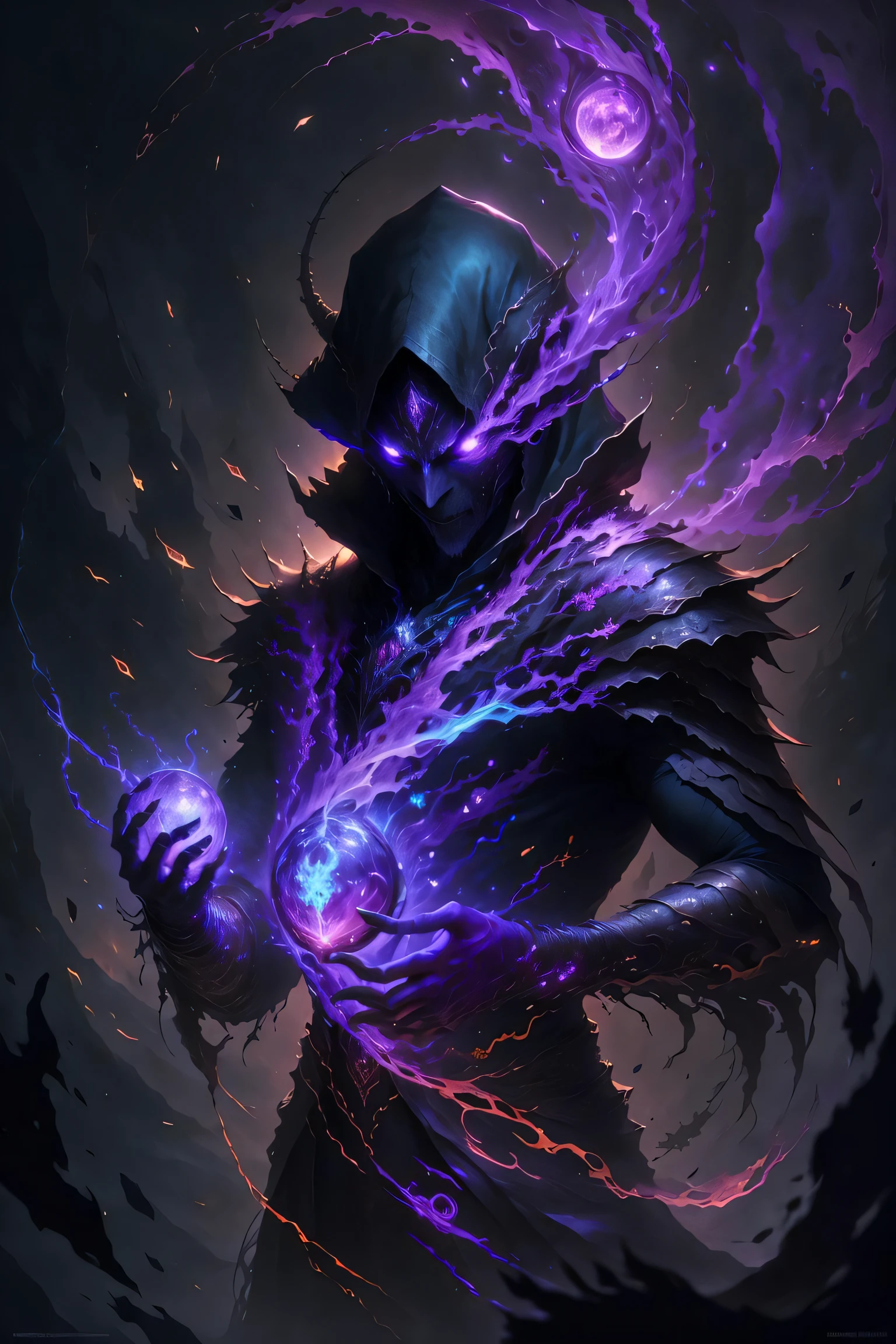 best quality, masterpiece, ultra high res, (photo realistic:1.4), surrealism, dream-like,V0id3nergy,
a fantasy creature, Shadowdancer, shadow magic, darkness control, stealth, shadowstep, umbral spells, hidden blade,