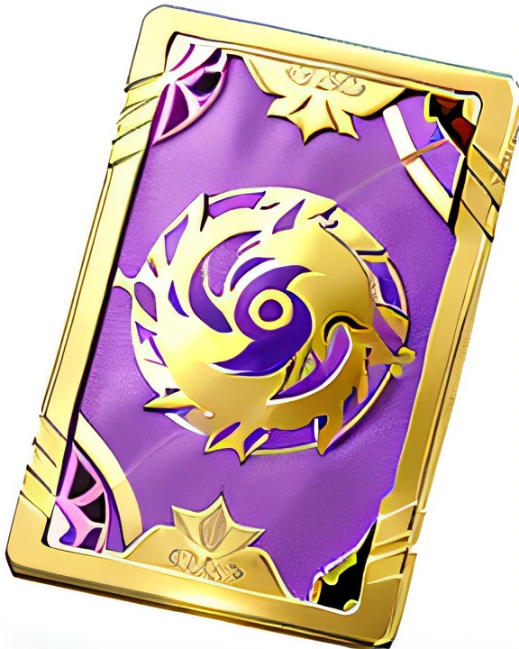 Purple and gold, ability image, card art, front game card, full card design, ui card, whole card, , Unknown, dream magical, ultra rare, emblem of wisdom, mizutsune, item art, soft delicate draconic features, trading card fond, gold and purple, [ tarot cards ]!!!!!, yugioh card，catss, The cards, Cards, currency, cat paws, cat head