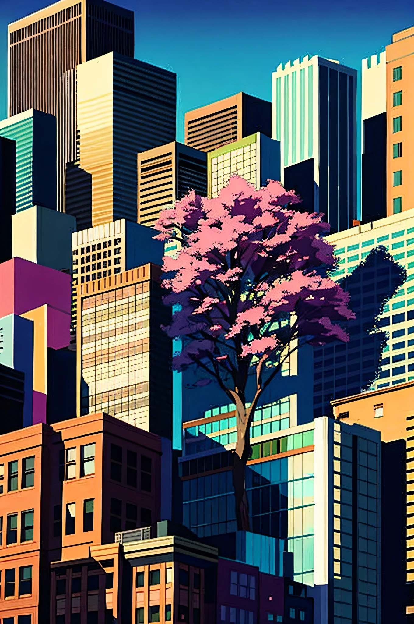 outdoors, no humans, downtown minneapolis in 1995,  ultra sharp, best  illustration,  (zentangle, mandala, tangle, entangle:0.6), extreme light and shadow, bloom, shine, dynamic angle,