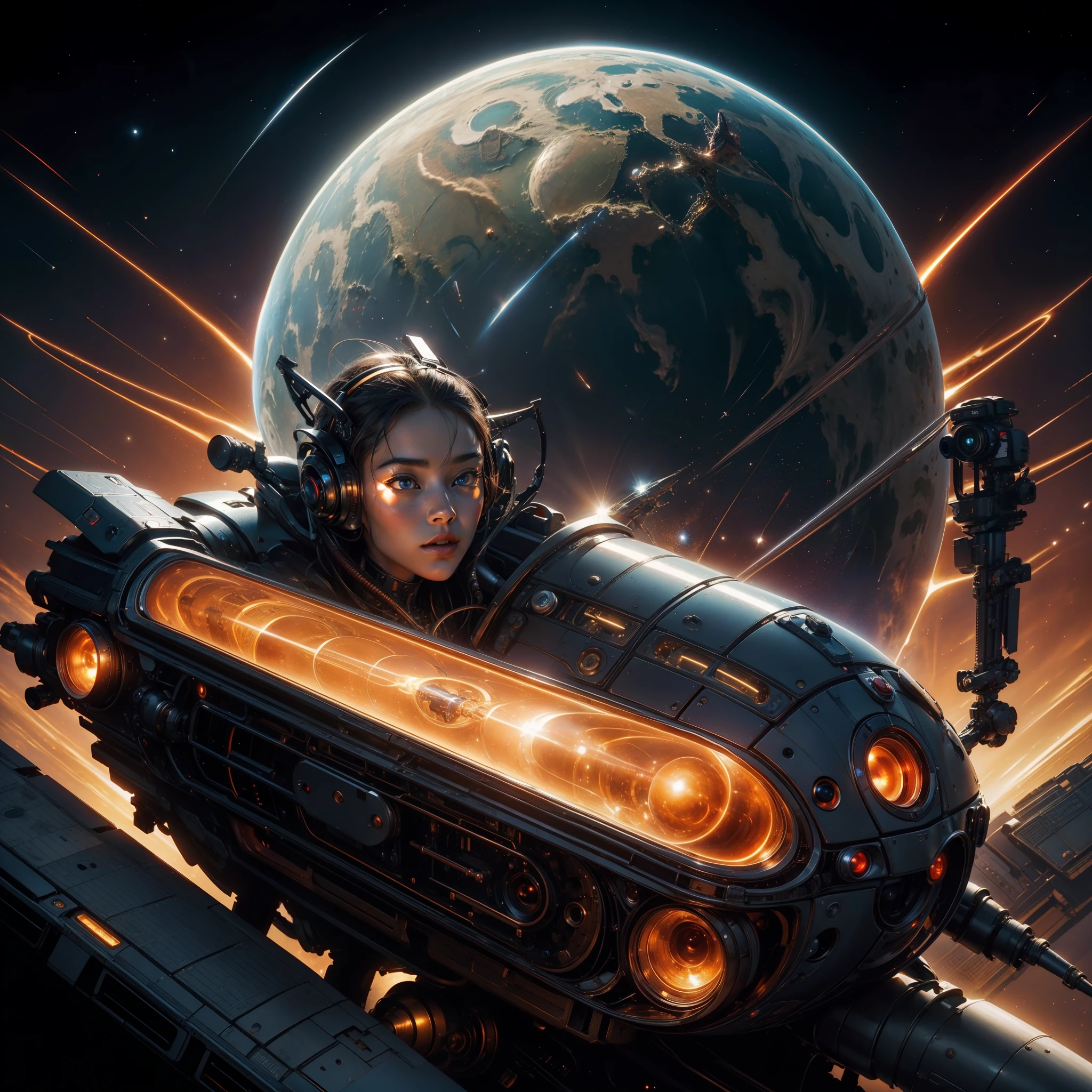 (1alien:1.3), solo,__body-parts__, official art, unity 8k wallpaper, ultra detailed, beautiful and aesthetic, beautiful, masterpiece, best quality, RAW, masterpiece, super fine photo,, best quality, super high Resolution, photorealistic, full body portrait, stunningly beautiful,, dynamic pose, delicate face, vibrant eyes, alien is wearing a futuristic Iron suit mech, red and gold, Highly detailed space ship background, detailed face, detailed complex, gorgeous, high detailed skin, realistic skin details, sharp focus, spaceship flying through space with planets in the background, 8k uhd, dslr camera, High quality, fair skin, photorealism, in a futuristic dystopia,