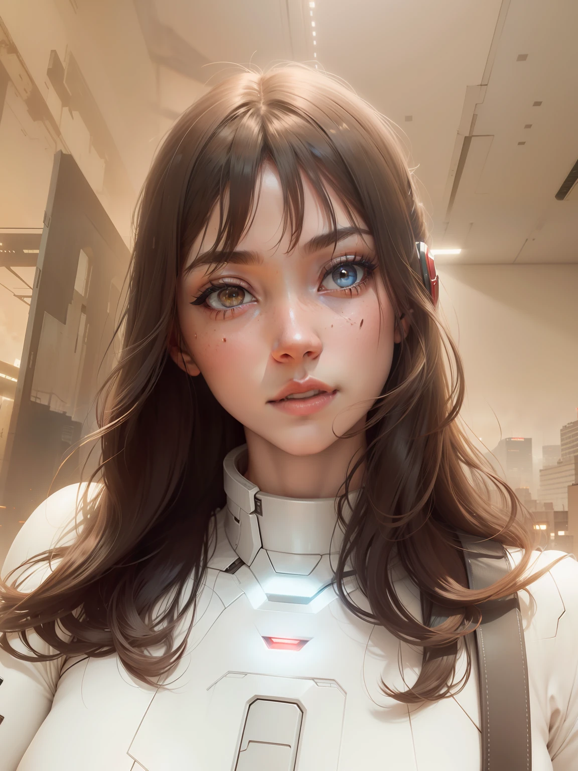 (1girl:1.3), solo,__body-parts__, official art, unity 8k wallpaper, ultra detailed, beautiful and aesthetic, beautiful, masterpiece, best quality, RAW, masterpiece, super fine photo,, best quality, super high Resolution, photorealistic, sunlight, full body portrait, stunningly beautiful,, dynamic pose, delicate face, vibrant eyes, (side view), she is wearing a futuristic Iron Man mech, red and gold, Highly detailed abandoned warehouse background, detailed face, detailed complex busy background, messy, gorgeous, milky, high detailed skin, realistic skin details, visible pores, sharp focus, volumetric fog, 8k uhd, dslr camera, High quality, film grain, fair skin, photorealism, lomography, sprawling metropolis in a futuristic dystopia, view from below, translucent