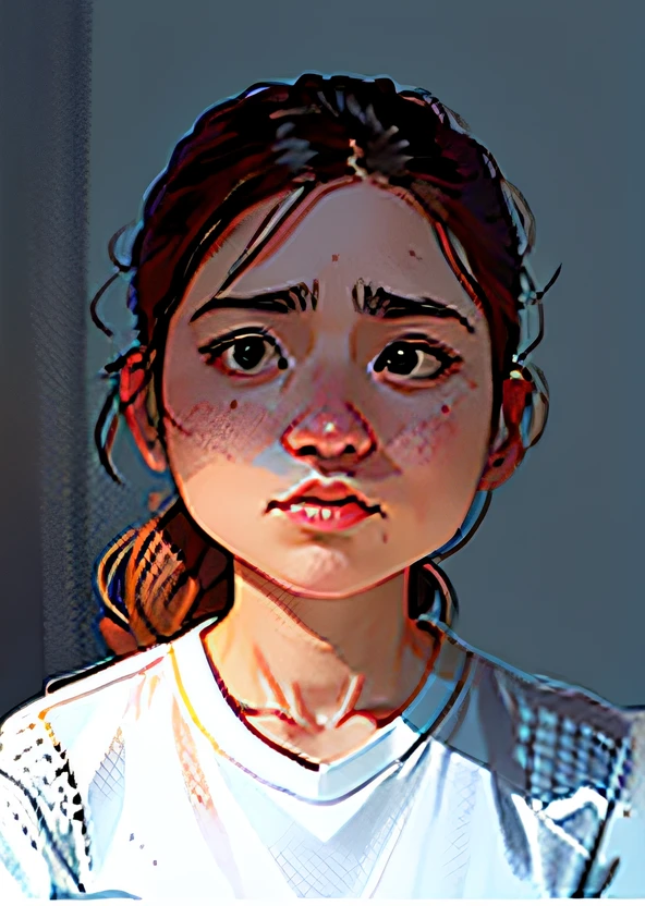 There was a woman in a white shirt and a white shirt, Registration photo