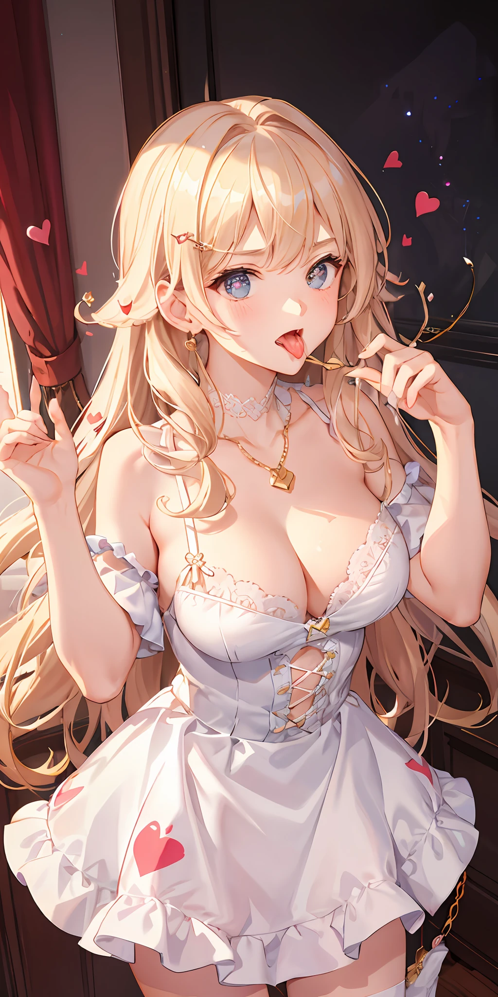(Delicate girls,Age 15:1.2),(throat),(saliva),(uvula),(tongue stickout)