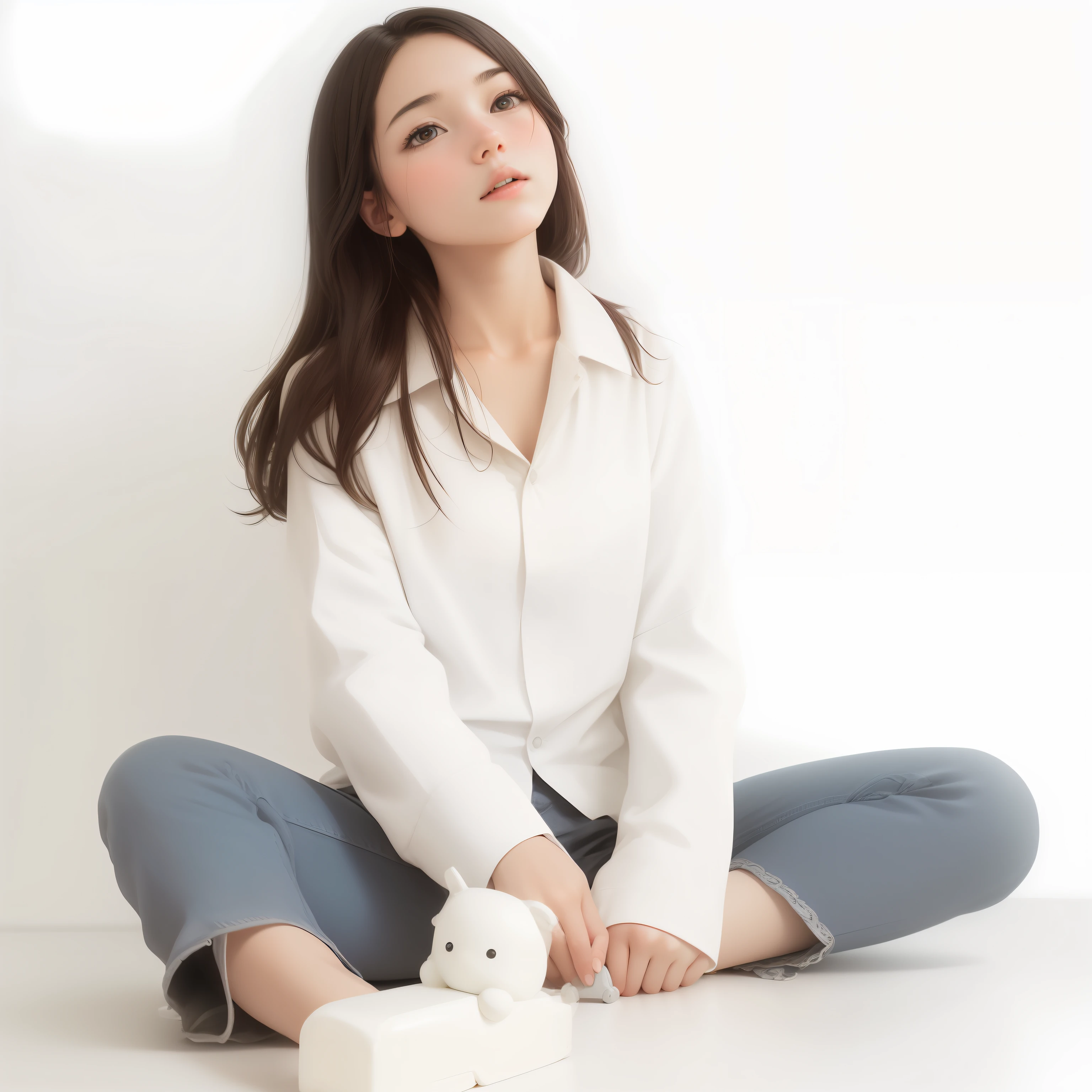 Girl playing with toys