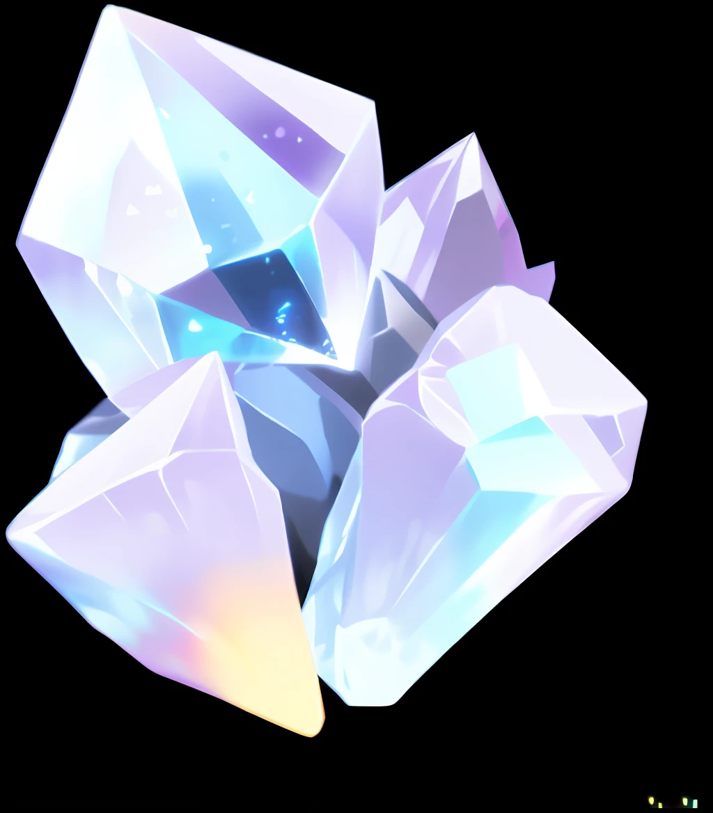 A game icon，Painted a bunch of native ores，crystal-clear，Magic fantasy game，in style of hayao miyazaki