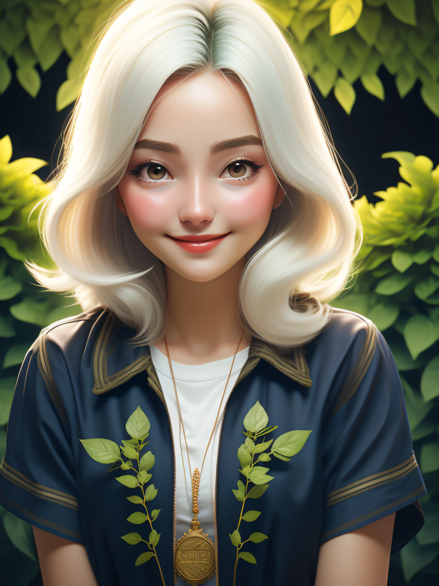 dynamic lighting, (((Hanging Gardens of Babylon))), (cute:1.3), gradient hair, (pale skin:1.1), (soft smiling:1.1), detailed face, detailed skin texture, sun ray, by ilya kuvshinov, nina masic, natural lighting, subsurface scattering, ornate, cowboy shot, atmospheric perspective, retina, textured skin, anatomically correct, best quality, award winning