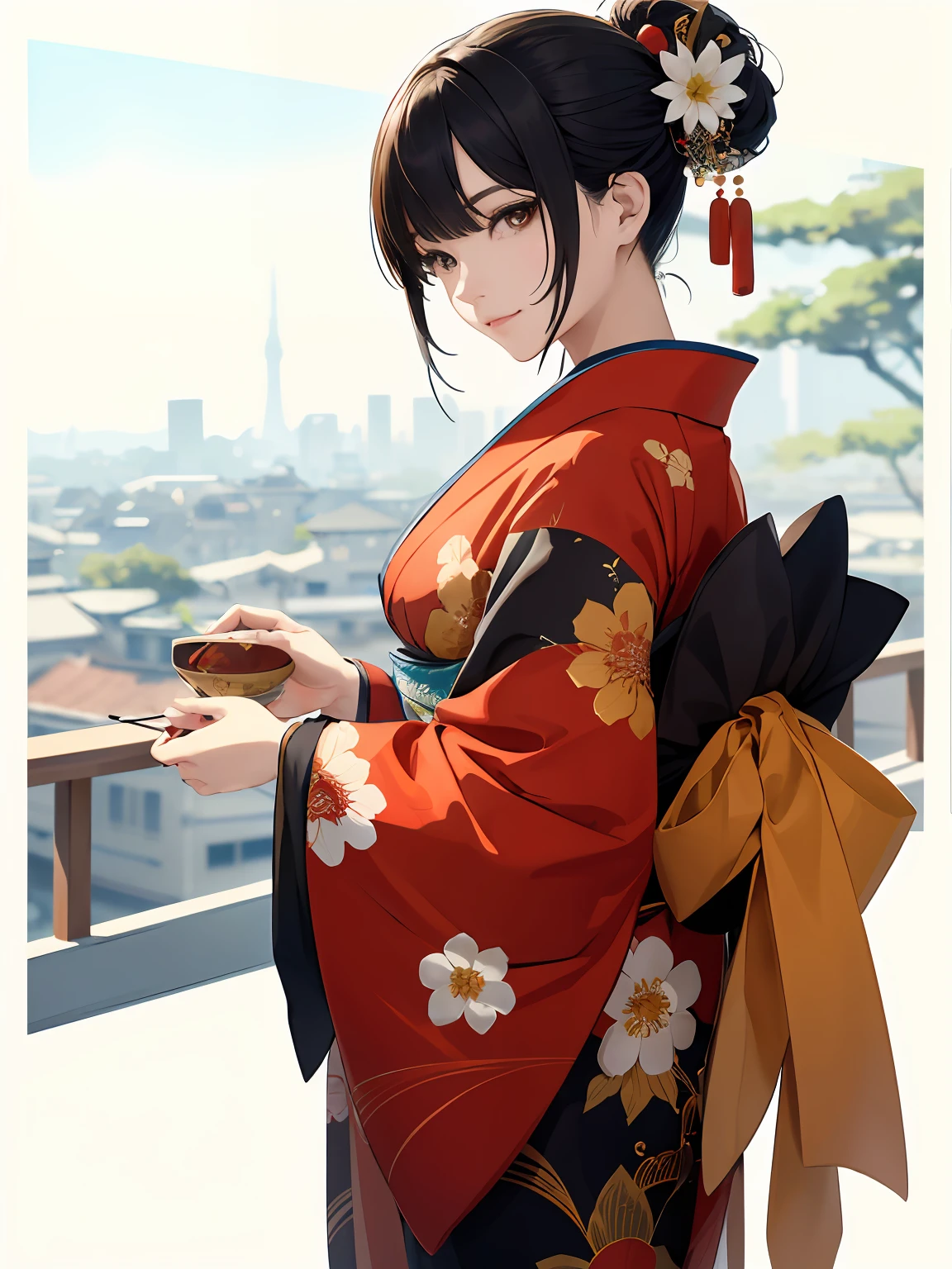 In the world of Taisho democracy where you stand、Exotic Japanese-style beauties exist as eye-catching presences。The beauty is、Dressed in a glittering kimono、I am dressed in a way that makes me think that it is a work of detailed patterns and patterns.。
As far as the eye can see、With a lively and colorful cityscape in the background、Beauty stands with a confident expression。Her features are、As you can see from the fine outline of the line、It is a warm Japanese beauty that values effort and aesthetics.。
The kimono worn by the beautiful woman is、Silk and cotton、hemp、Woolen fabrics and cloths、And lacquerware, etc.、appearance々You can see the details of Japanese that make full use of materials and techniques.。Rich in colors、Some designs allow bold exposure, while others、There is also Japanese-style fashion that beautifully combines various materials.、Whatever the combination, the fashion is in perfect harmony.。
Beauty、Skillfully fusing Japan Japanese details with Western-style modernity、She is also known as a fashionista with a unique sensibility.。The motif of the Western clothing she wears is、Western Europe Country Club、Native American、It is said to be a variety of people such as Moors.、It exudes a presence that makes the difference from Japanese kimono clear.。
Beautiful woman's hairstyle too、It looks like a strange fusion of Japanese aesthetics and modern design.。The hairstyle that drapes the hair so that it flows is、Grenades(Pomegranate)While garnishing flowers to make you feel the sex appeal of adults、The design with some internal shaves is、Contemporary mode enhances the beauty。
The lip that the beauty served on the white skin is、Rose or Red、Highlight the vividness by using several coral shades、I feel that it enhances her captivating expression even more.。
The clothes and grooming worn by a beautiful woman who shines beautifully like a jewel、As if performing、Elegance、It is full of elegance。You'll be fascinated by her.。