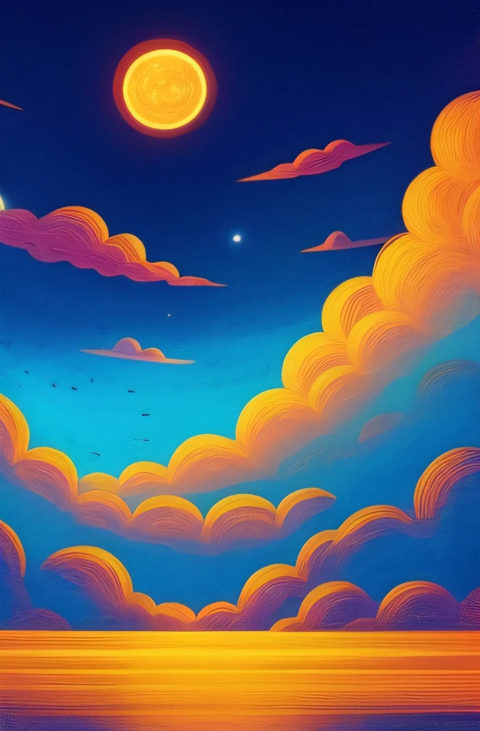 Upp,clouds,suns,coils,illustration,dream magical
