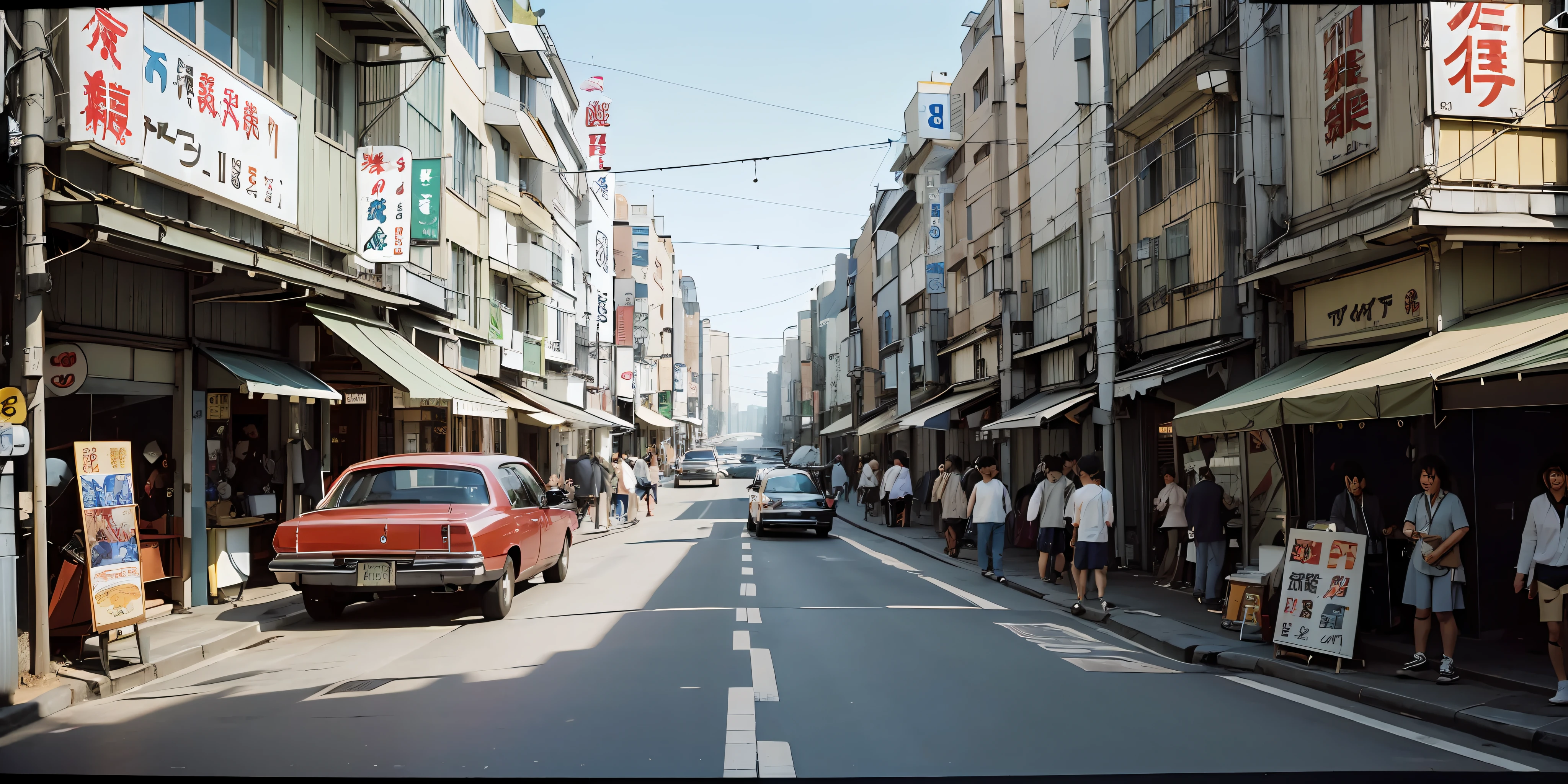 There are a lot of cars and people on the city streets, Japan 1980s, downtown Japan, streets of Tokyo, streets of Japan, vintage footage of streets of Tokyo, streets of Tokyo set in 1982, streets of Tokyo, photos of Japan in the 80s, streets of Japan, in the streets of Tokyo, Kodachrome : : 8 k, vintage photo, 1970s print
