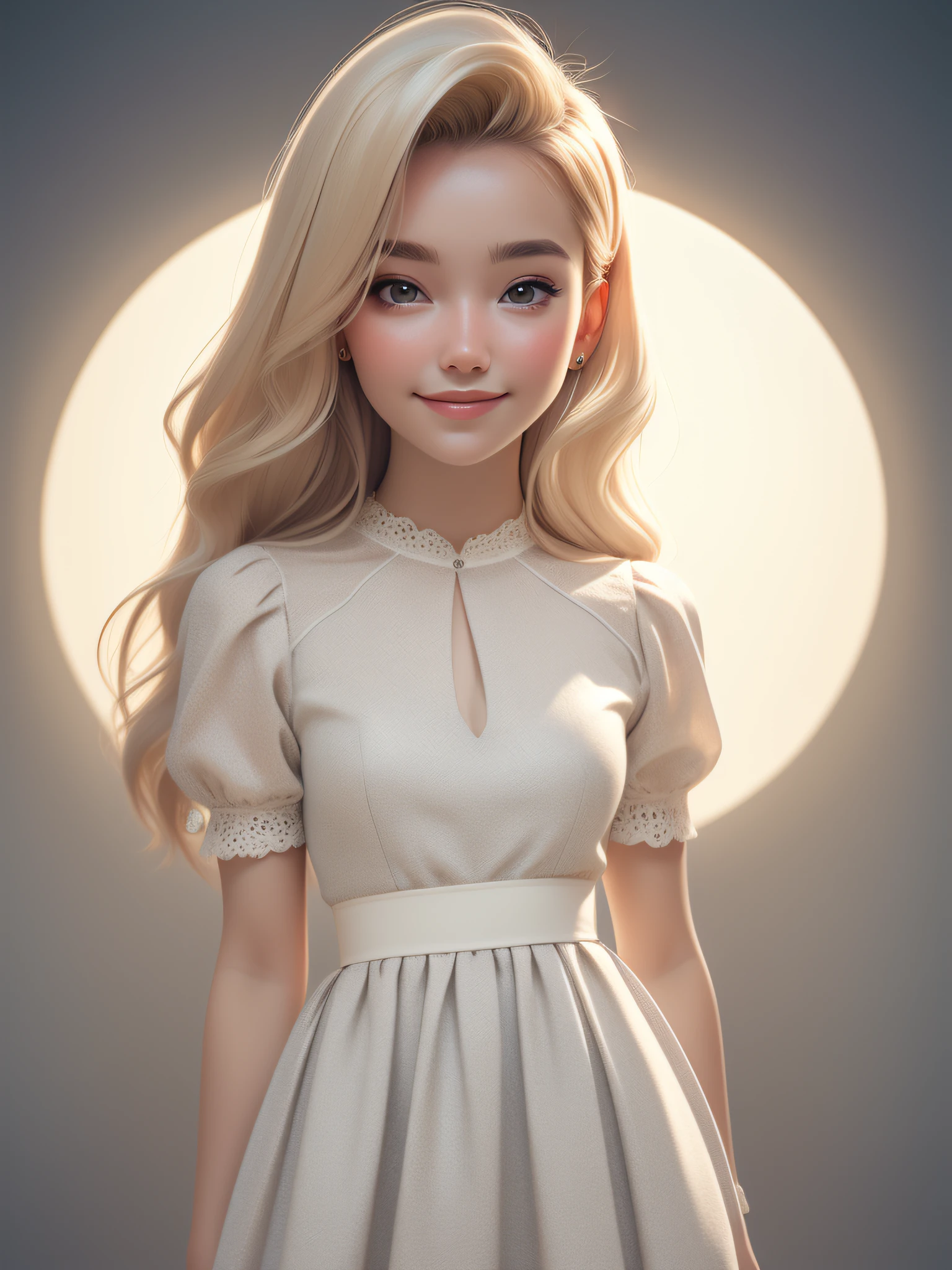 dynamic lighting, photograph of a (beautiful:1.3) (:1.3) (Scandinavian:0.9) (Russian:0.9) woman, sunny field, (cute:1.3), blonde hair, (pale skin:1.1), (soft smiling:1.1), detailed face, detailed gray eyes, detailed skin texture, mini red dress, on park, sun ray, by ilya kuvshinov, alessio albi, nina masic, sharp focus, natural lighting, subsurface scattering, f2, 35mm, film grain, (freckles:0.2), (skin imperfections:1.2), open pores, ornate，Luminism, cinematic lighting, wide shot, retina, textured skin, anatomically correct, best quality, award winning