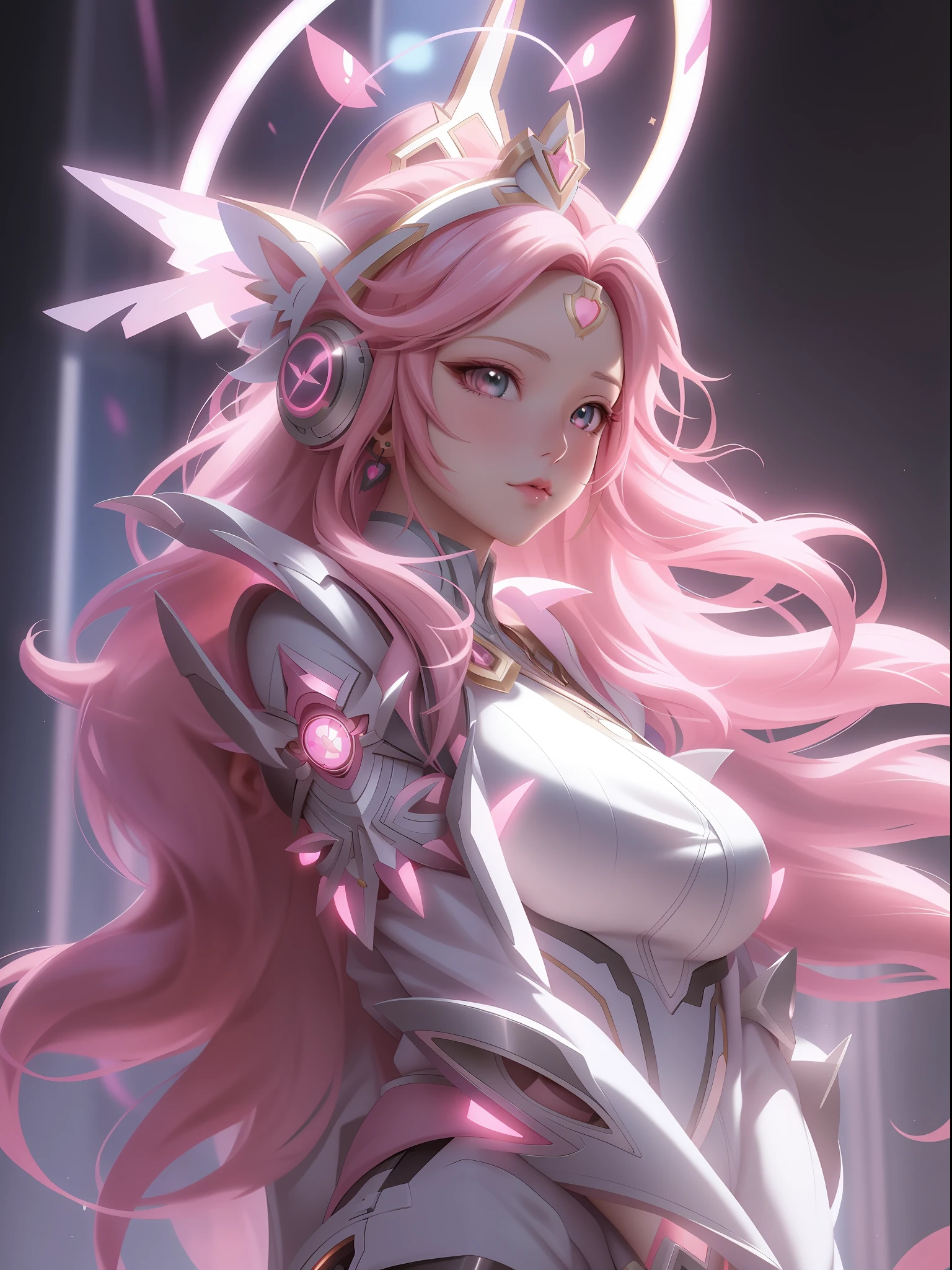 Anime girl with pink hair and headphones in futuristic environment, Extremely detailed Artgerm, IG model | Art germ, Art germ on ArtStation Pixiv, trending on cgstation, Artgerm Plat, Style Artgerm, artgerm and rossdraws, Art germ. High detail, ! Dream art germ, artgerm detailed