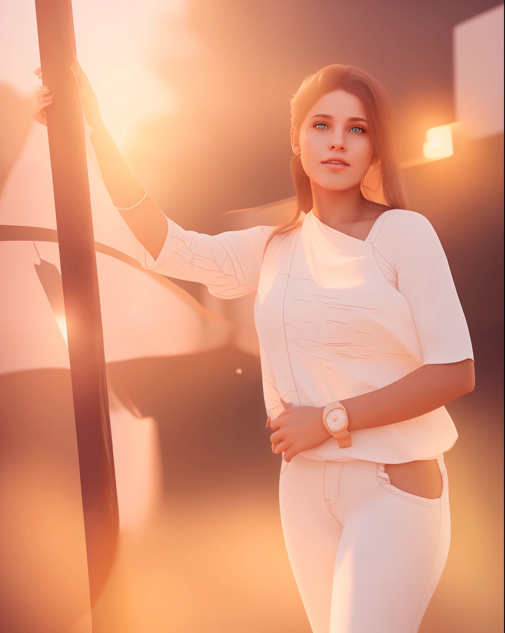 Soft light realistic face 3D image 4K quality real girl,