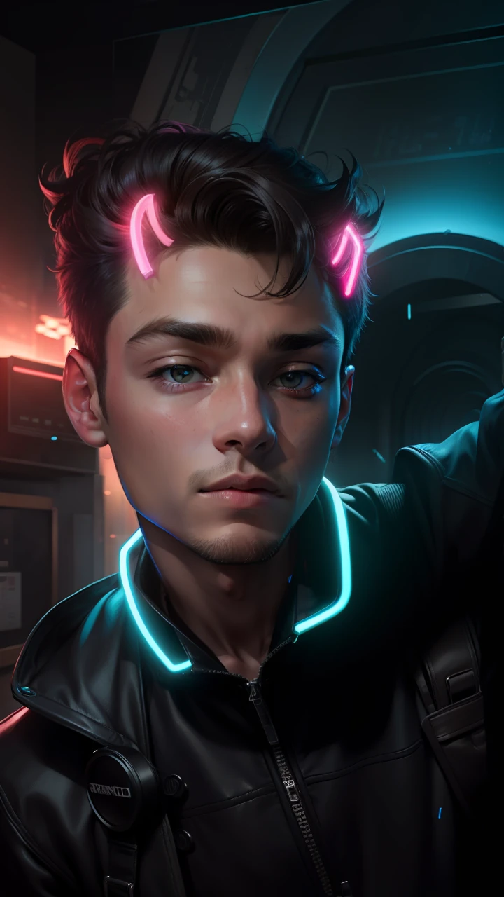 Change background,hd realistic,8k ultra,neon colours,handsome 15 year old boy,