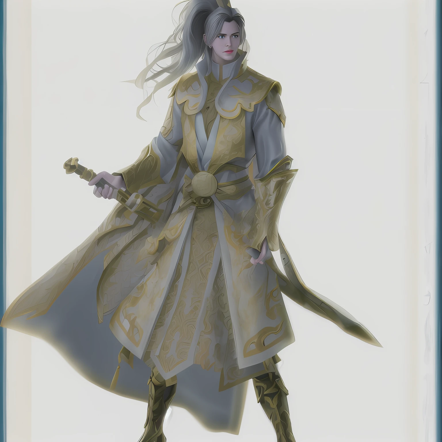 Gold wrist armor，
