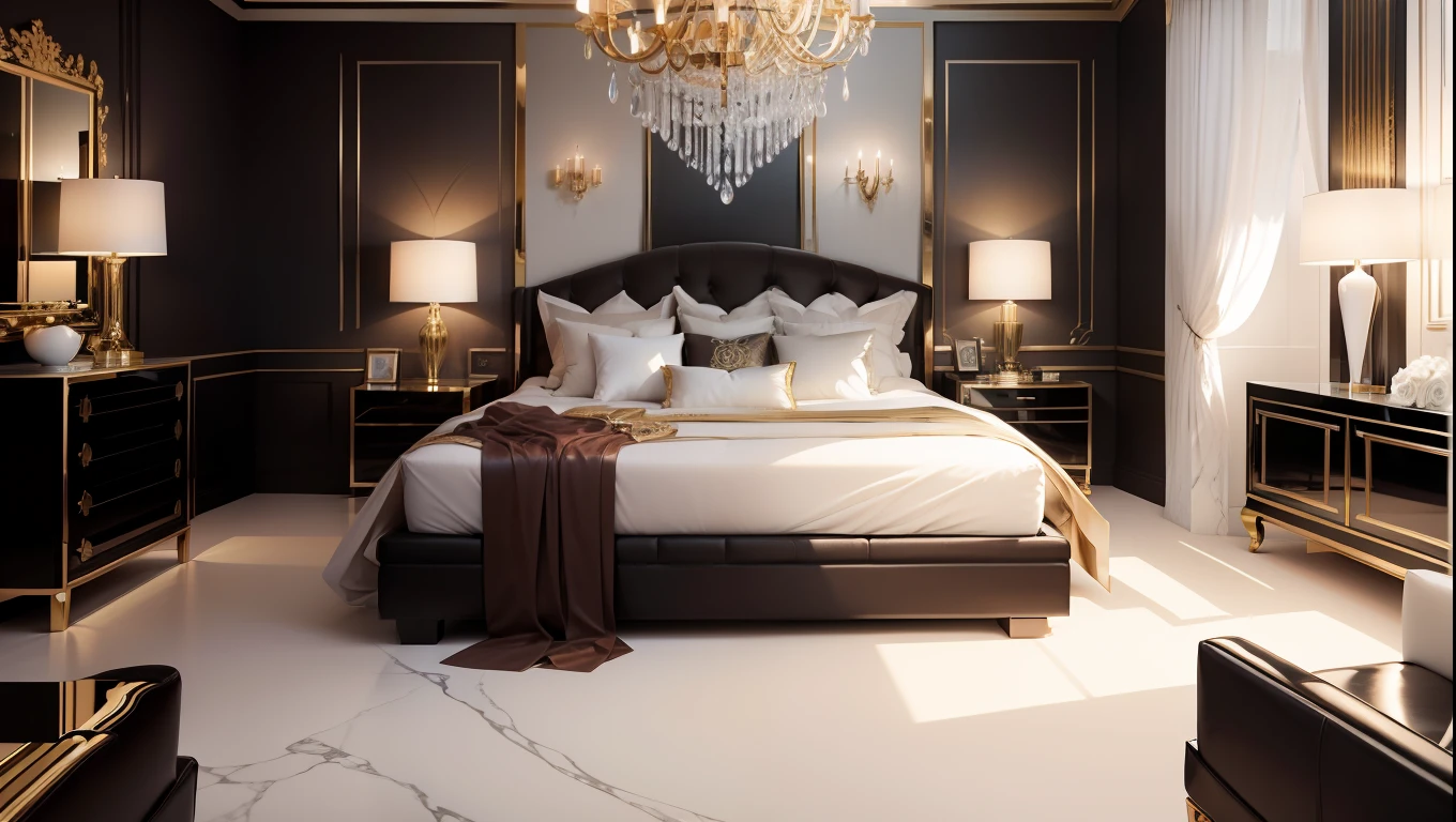 "luxurious and glamorous Beverly Hills interior design with modern twist and elegant details."
