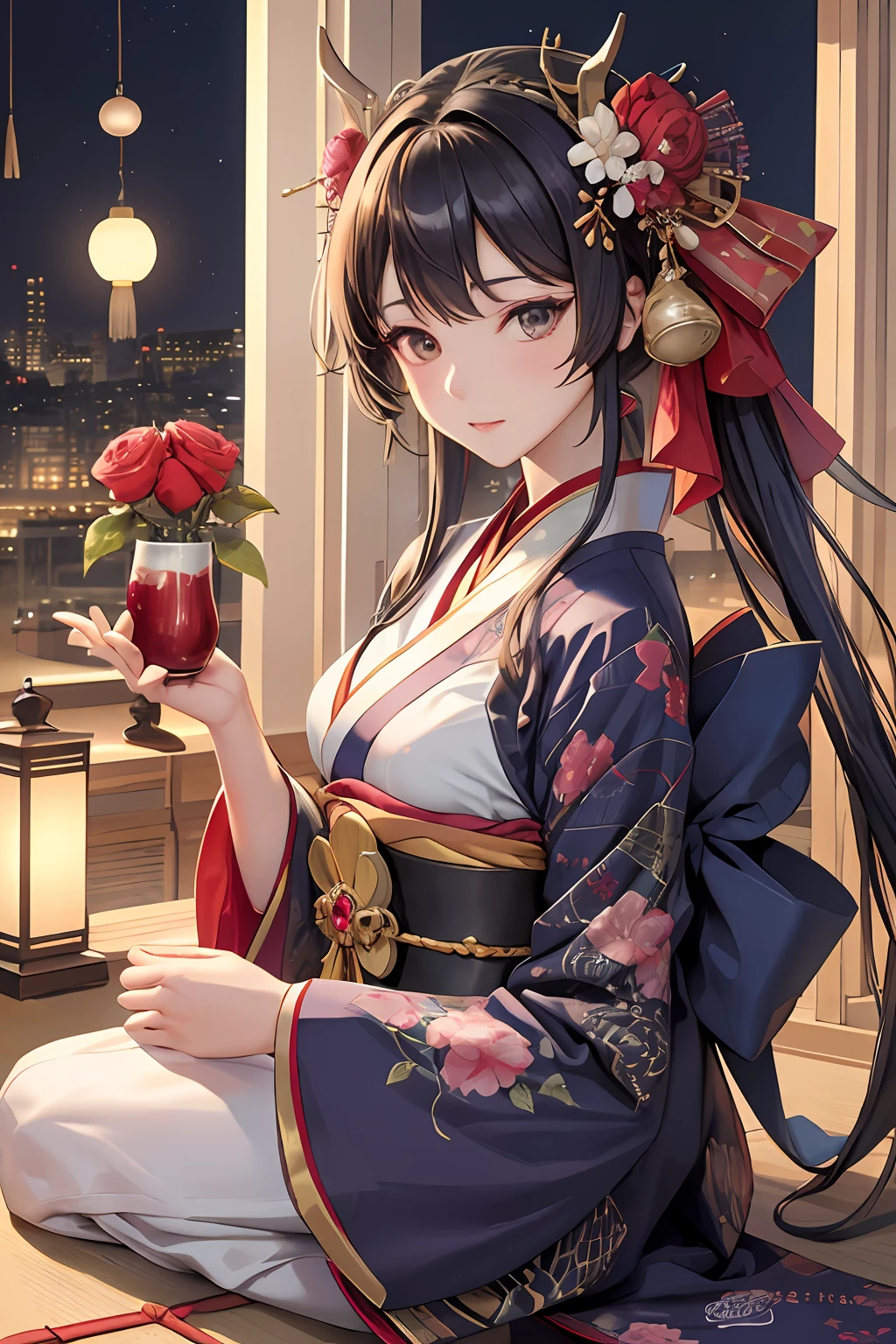 (((masterpiece)))、(((top-quality)))、((ultra-definition))、(High Definition CG Illustration)、((extremely delicate and beautiful))、(From Side)、Cinematic Light、 ((1 Mechanical Girl))、独奏、full body Esbian、(Mechanical joint:1.2)、((Mechanical limbs))、(blood vessels connected to tubes)、(Back-mounted mechanical spine)、((Neck-mounted mechanical cervical spine) ))、(sitting on)、deadpan、(Wires and cables attached to the neck:1.2)、(Head wires and cables:1.2)(charactor focus)、scientific fiction、White background、A highly detailed、colourfull、The most detailed Taisho democracy in the world you stand on、An eye-catching Japanese-style beauty full of exoticism。The beauty is、Dressed in a glittering kimono、It is a costume that makes you think that it is a work of fine patterns and patterns....。
As far as the eye can see、With bustling and colorful cityscapes in the background、Beautiful woman standing with confident expression。Her features are、As you can see from the fine outline of the line、Beauty of warm Japan that values effort and aesthetics..。
The kimono that a beautiful woman wears is、、、Silk and cotton、ganja、Wool fabrics and fabrics、And lacquerware, etc.、appearance々Understand Japanese that make full use of materials and technologies.。Rich in colors、In some designs、Bold exposure possible, If others、appearance々There is also a Japanese-style fashion that beautifully combines materials..、Any combination, Fashion is in perfect harmony.。
Beauty、A clever blend of Japan details and Western modernity、Also known as a fashionista with a unique sensibility.。The motif of the clothes she wears is、、Western Europe Country Club、native american、tie, etc.々Na people々It is said that。。.、It creates a presence that makes the difference from the Japan kimono obvious at a glance....。
Beautiful woman's hairstyle too、Looks like a strange fusion of Japan aesthetics and modern design.。The hairstyle that drapes the hair so that it flows is、、、、hgrenades(hgrenades)While wearing flower decorations that make you feel the sex appe