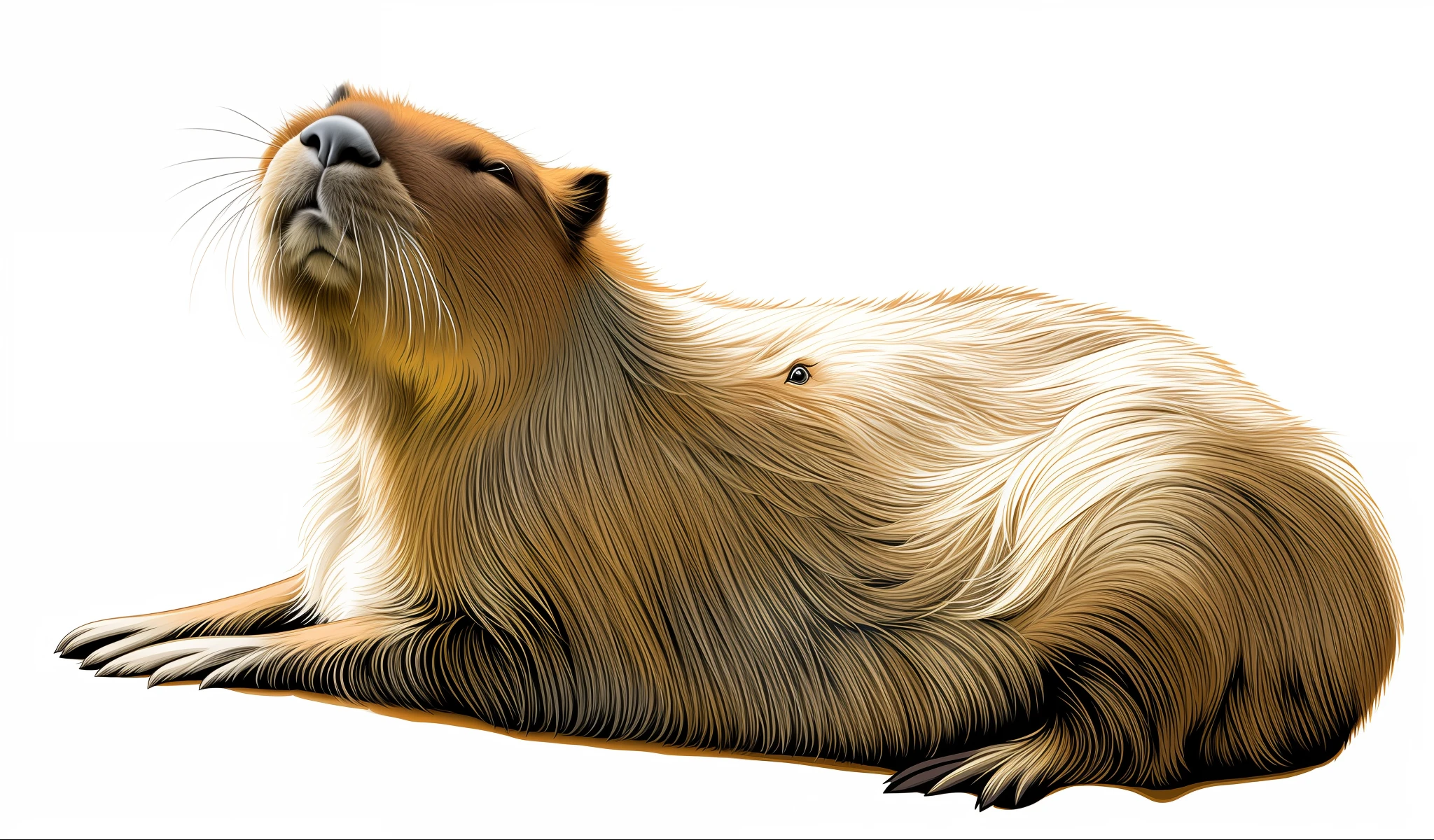 capybara,Cute look,Flat cartoon style,ultraclear