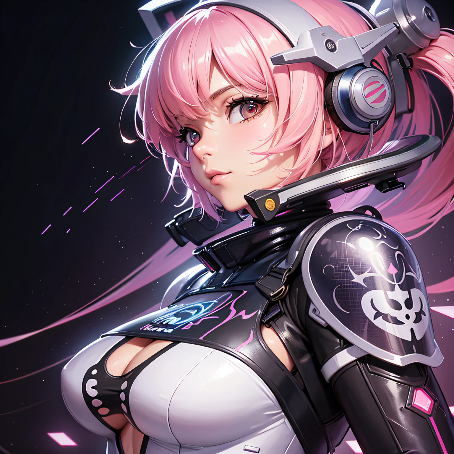 A girll, Gwenpool, latexx, Cleavagee, Transparentt, shoulder length messy hair no clothing, happy, Full body, Beautiful anime waifu style girl, hyperdetailed painting, luminism, art by Carne Griffiths and Wadim Kashin concept art, 4k resolution, fractal isometrics details bioluminescence , 3d render, octane render, intricately detailed , cinematic, trending on artstation Isometric Centered hyperrealistic cover photo awesome full color, hand drawn , gritty,oil watercolor painting realistic, intricate, hit definition , cinematic,Rough sketch, bold lines, on paper, Breasttss Bigg oness.