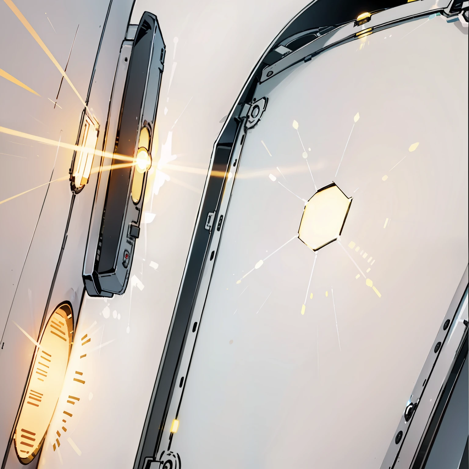 Light radiates from inside a protective cover