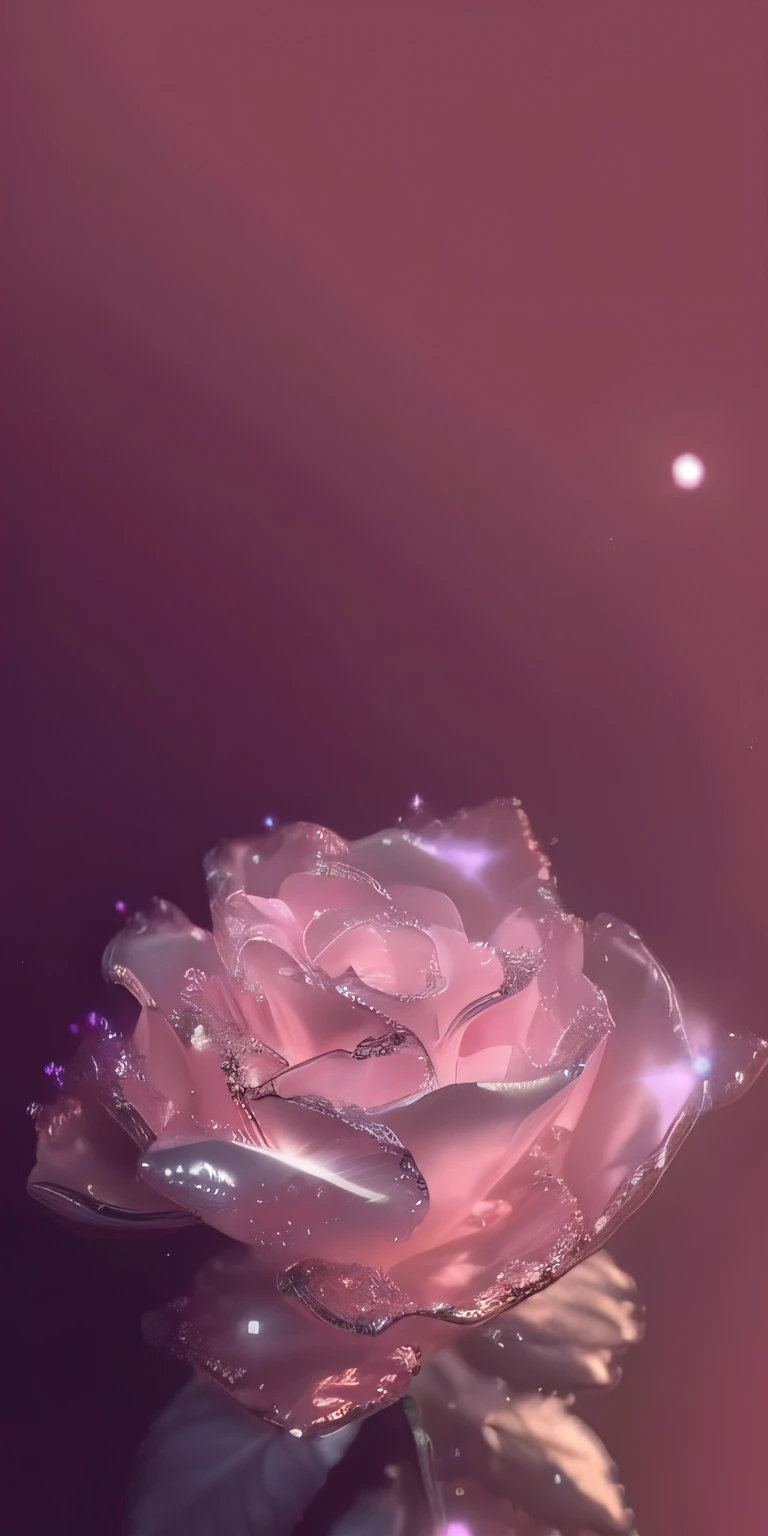 There is a rose on the table, Beautiful image, background artwork, Rose background, rose pink lighting, Rose, rosette, rosses, Pink rose, melanchonic rose soft light, pink rosa, fish tank, ✨🕌🌙, Beautiful, Rose quartz, personal profile picture, wallpaper aesthetic, big breasts beautiful, photo of a rose, Rose tones