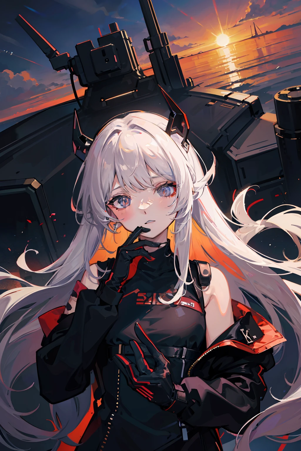 (nvinkpunk: 1.2) (snthwve style: 0.8) Corvette, light wave, sunset, complex and elaborate design