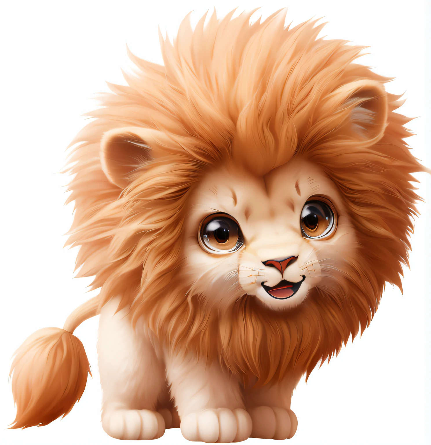 8K,Cute little lion,(((((Open-mouthed)))))