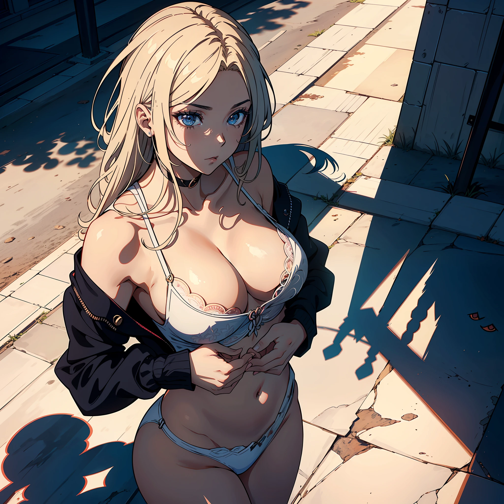 "(Uma mulher bonita e sedutora), (cabelo longo e rosa), (olhos azuis), (roupa branca), (Estilo anime 8k), (imagem ultra detalhada), (cidade deslumbrante), (A meticulously detailed hand, with amazing textures and shadows)"