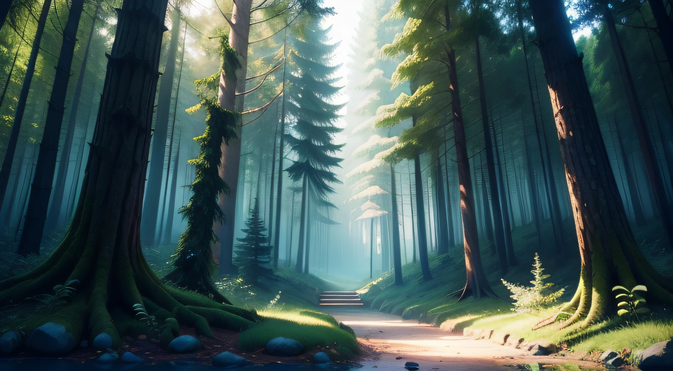 beautiful magical forest